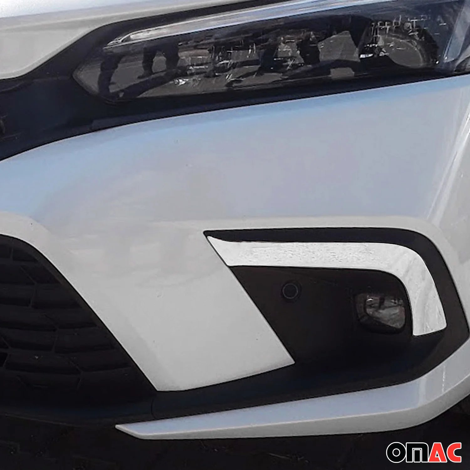 2022-2026 Honda Civic Sedan Hatchback Fog Light Lamp Bezel Cover Stainless Steel - Image 2