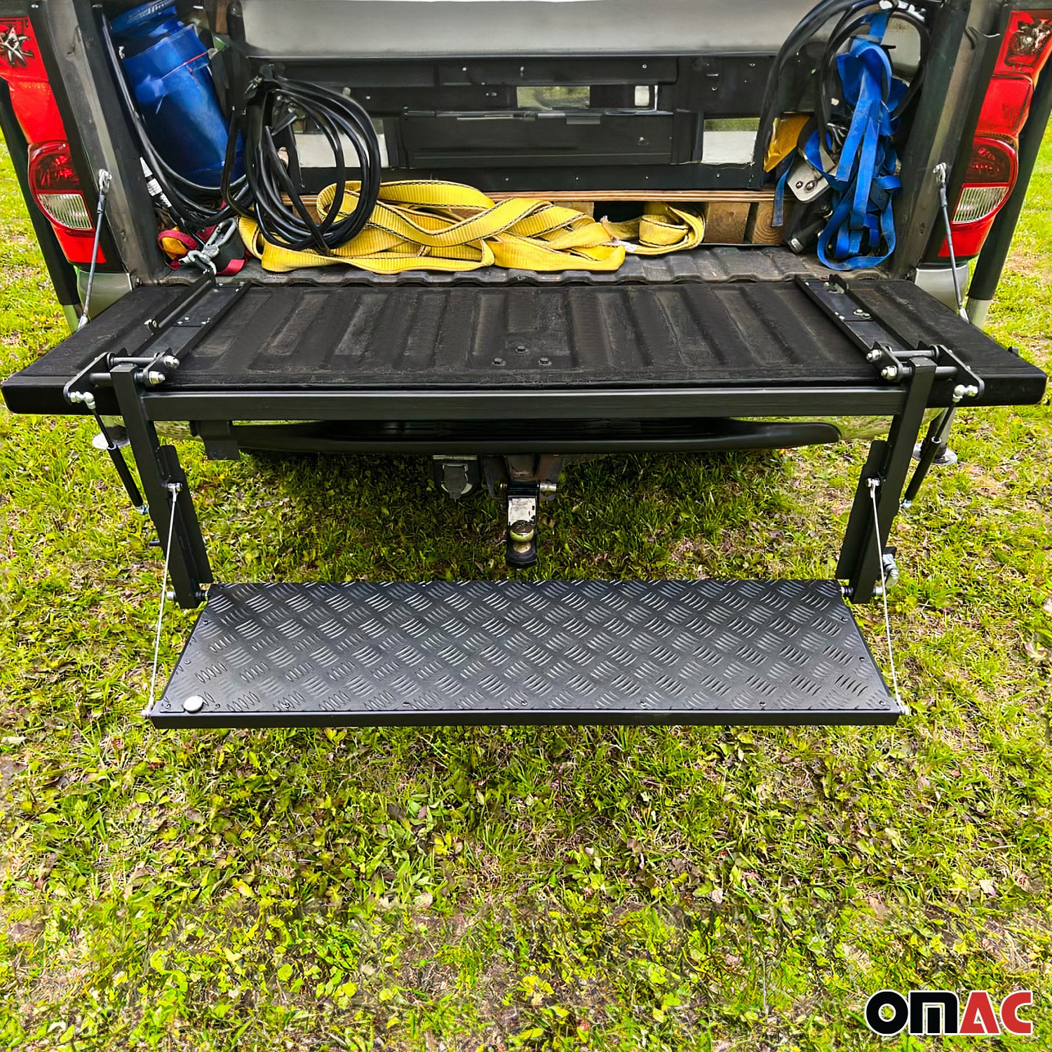 Ultimate Foldable Truck Bed Step fits Pick-up Truck Foldable Tailgate Step Black - Image 3