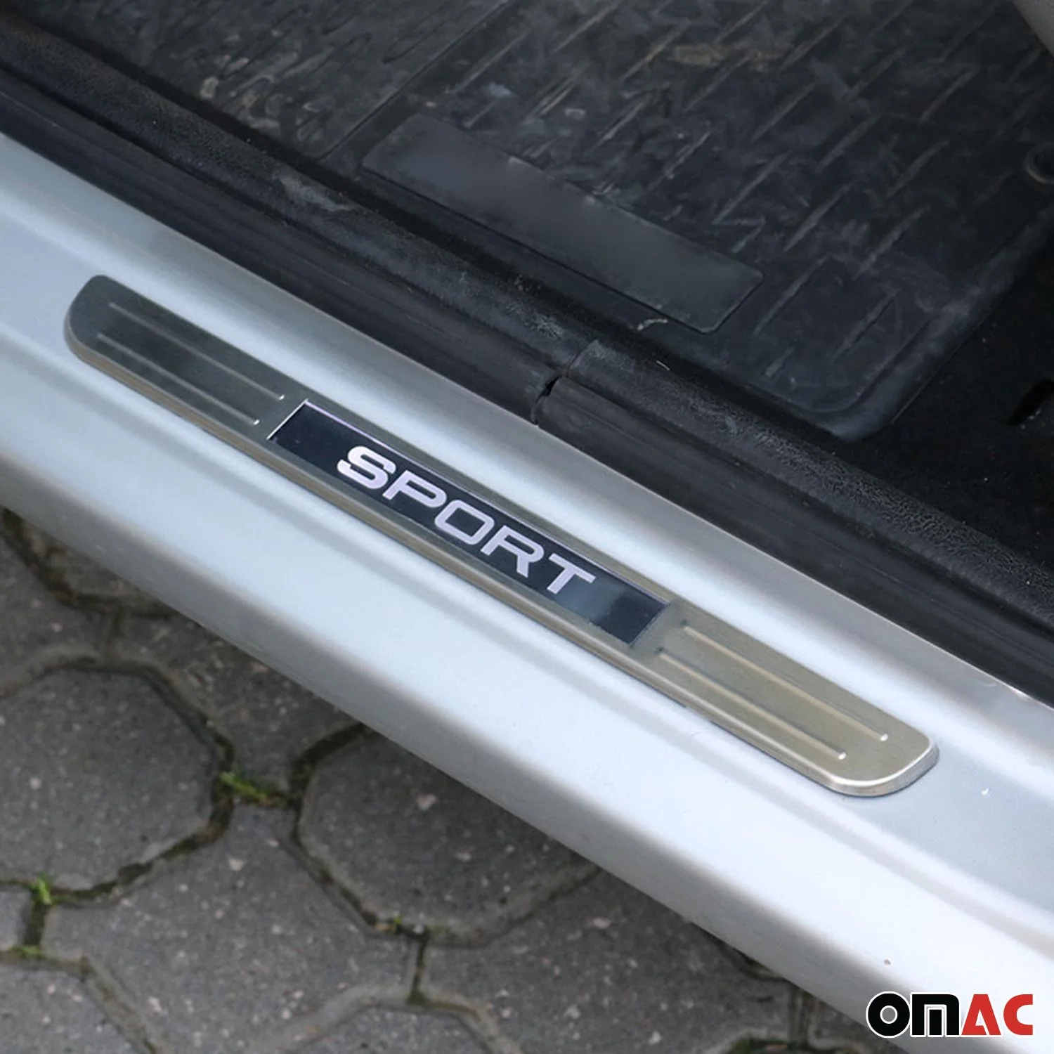 Dodge Dakota Door Sill Scuff Plate Illuminated Sport Stainless Steel Silver 2 Pcs - Image 2