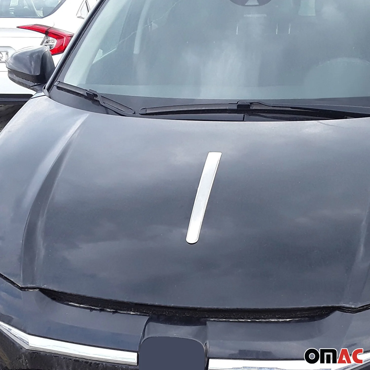2012-2019 Fiat 500C Front Hood Bonnet Strip Styling Trim Stainless Steel Silver - Image 5