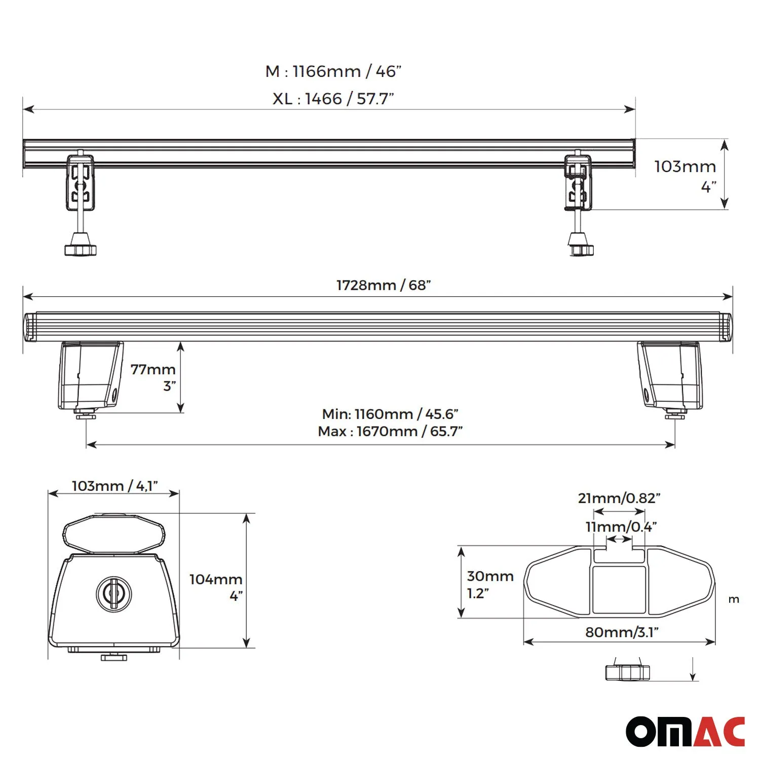 Ford Ranger Truck Bed Rack System Alu Pick Up Sliding Rack 4Pcs - Image 6