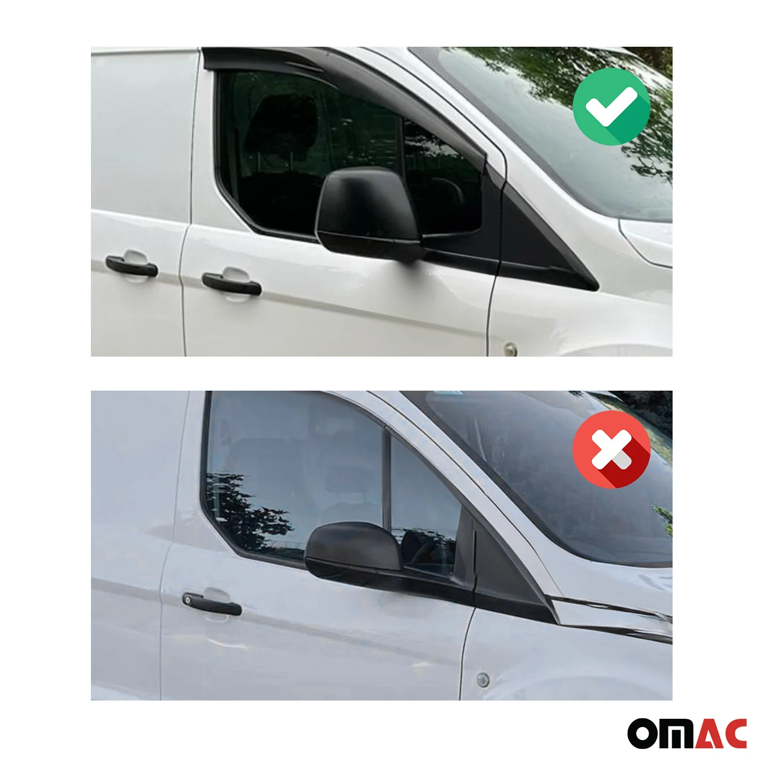 2014-2019 Ford Transit Connect Pre-FL Mirror Cover Caps & Door Handle Chrome Set - Image 3