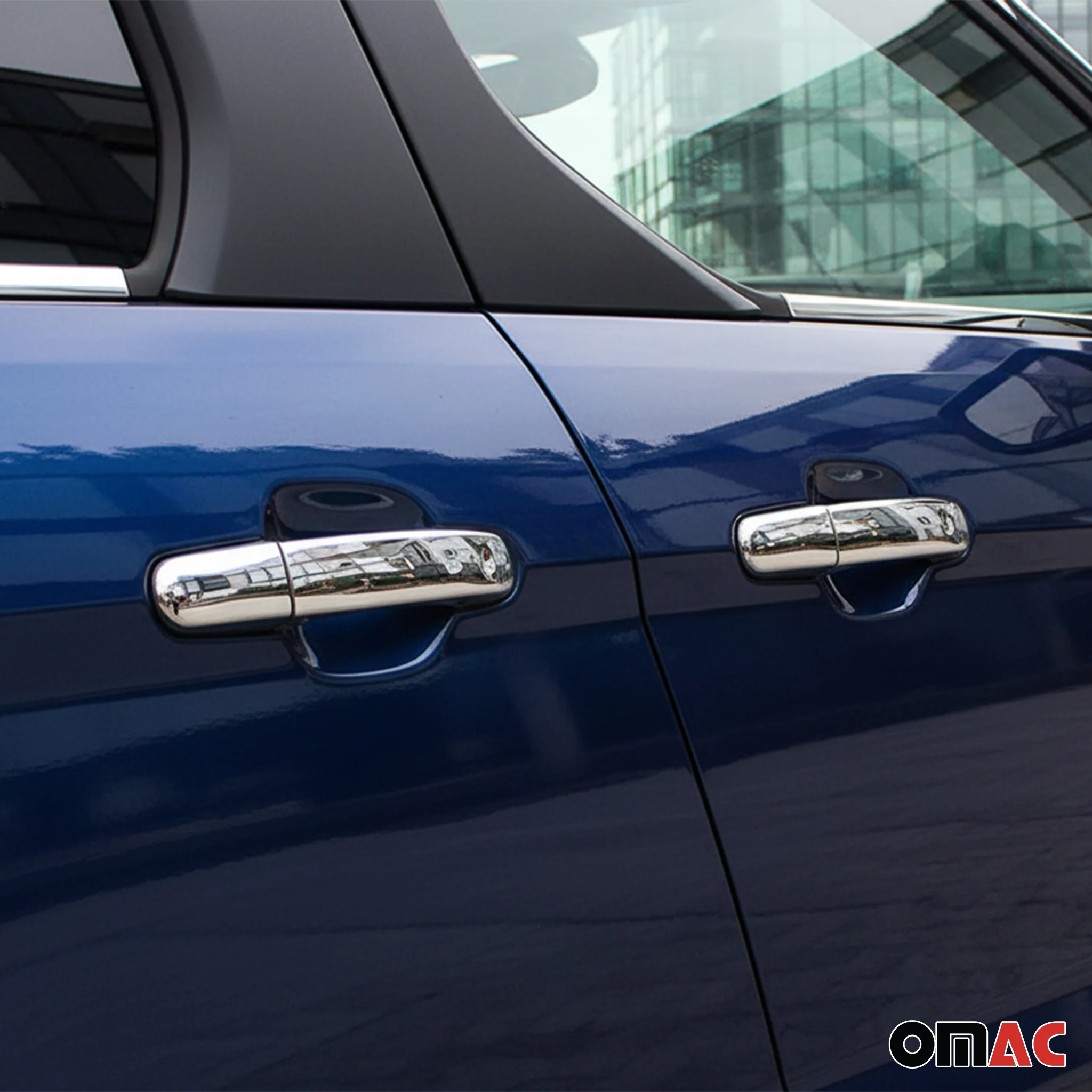 2014-2019 Ford Transit Connect Pre-FL Mirror Cover Caps & Door Handle Chrome Set - Image 5