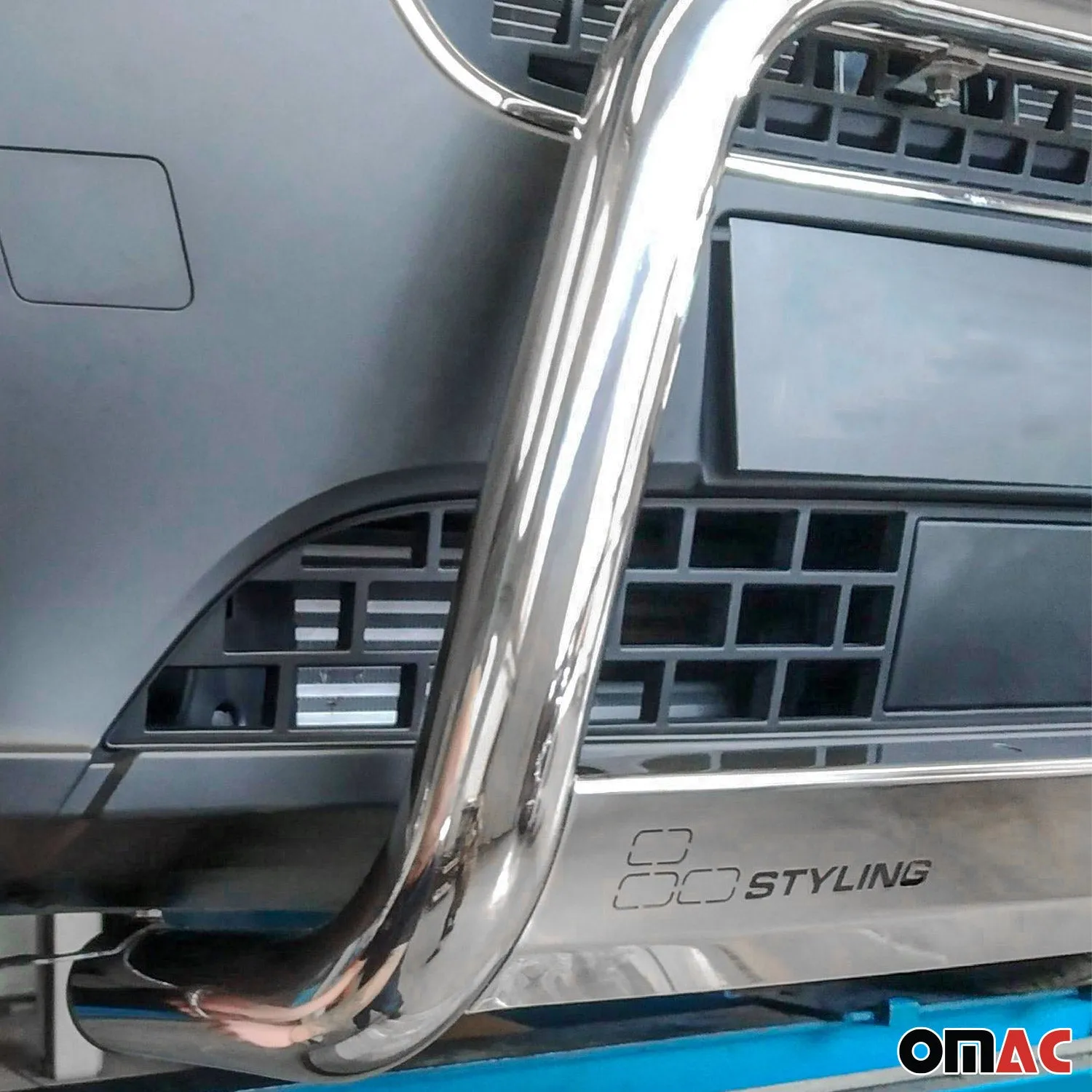 2014-2023 Jeep Cherokee Bull Bar Push Front Bumper Grille Silver 1 Pc - Image 5