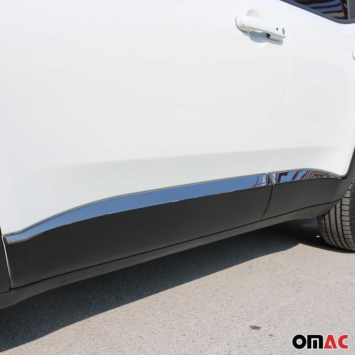 2019-2024 Jeep Renegade Side Door Molding Trim Skirt Garnish Steel Silver 4x - Image 3