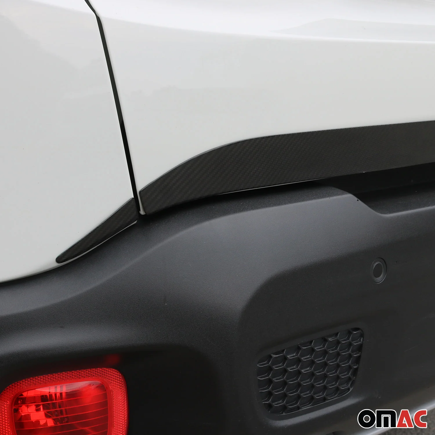 2019-2024 Jeep Renegade Rear Trunk Molding Trim Carbon Fiber Black 3 Pcs - Image 5