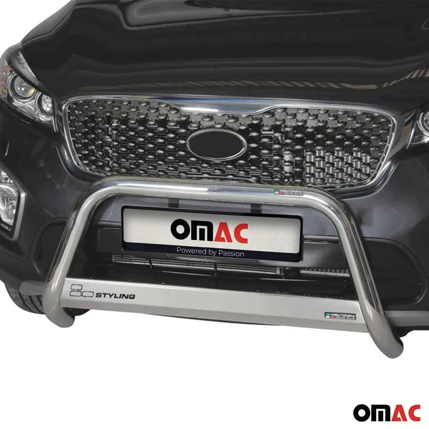 2016-2018 Kia Sorento Bull Bar Push Front Bumper Grille Silver 1 Pc - Image 2