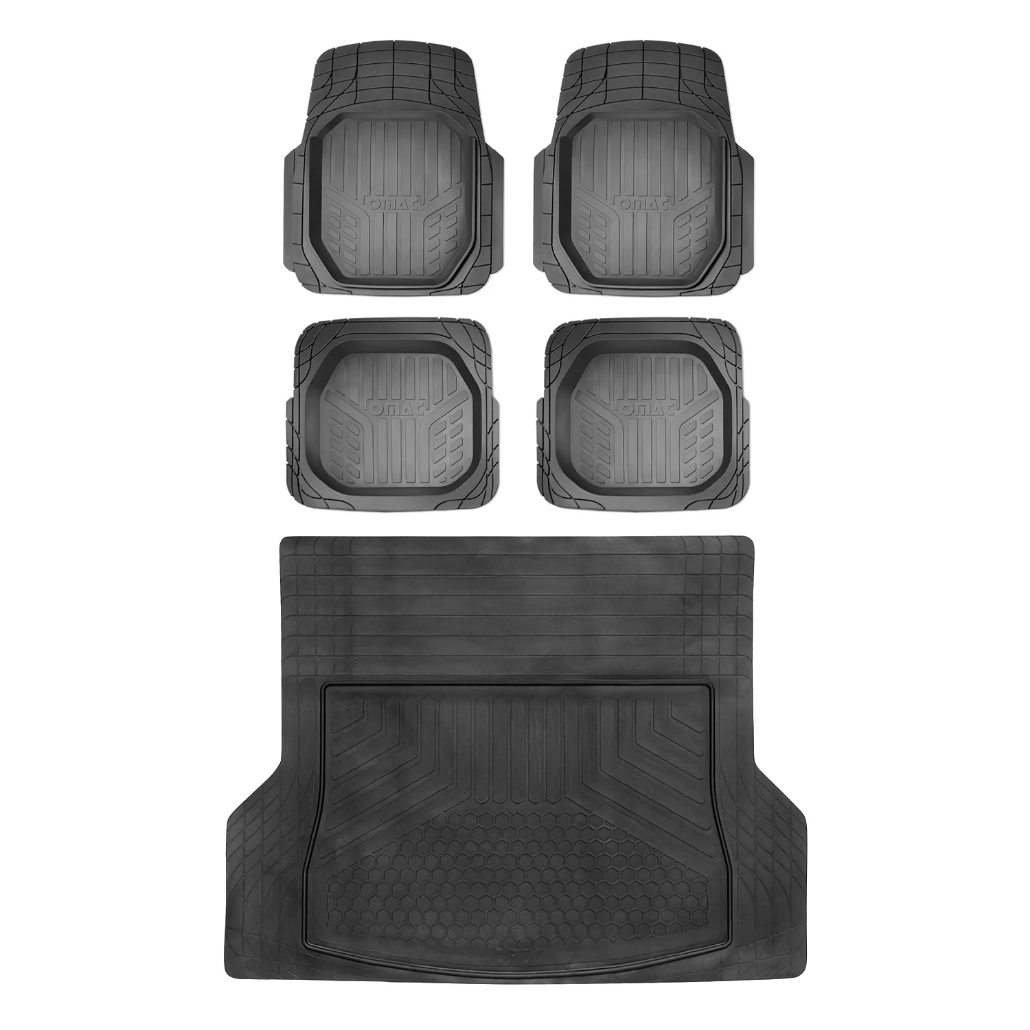 Mazda Semi-Custom fit 3D Floor Mats & Cargo Liner Waterproof Rubber Black 6x