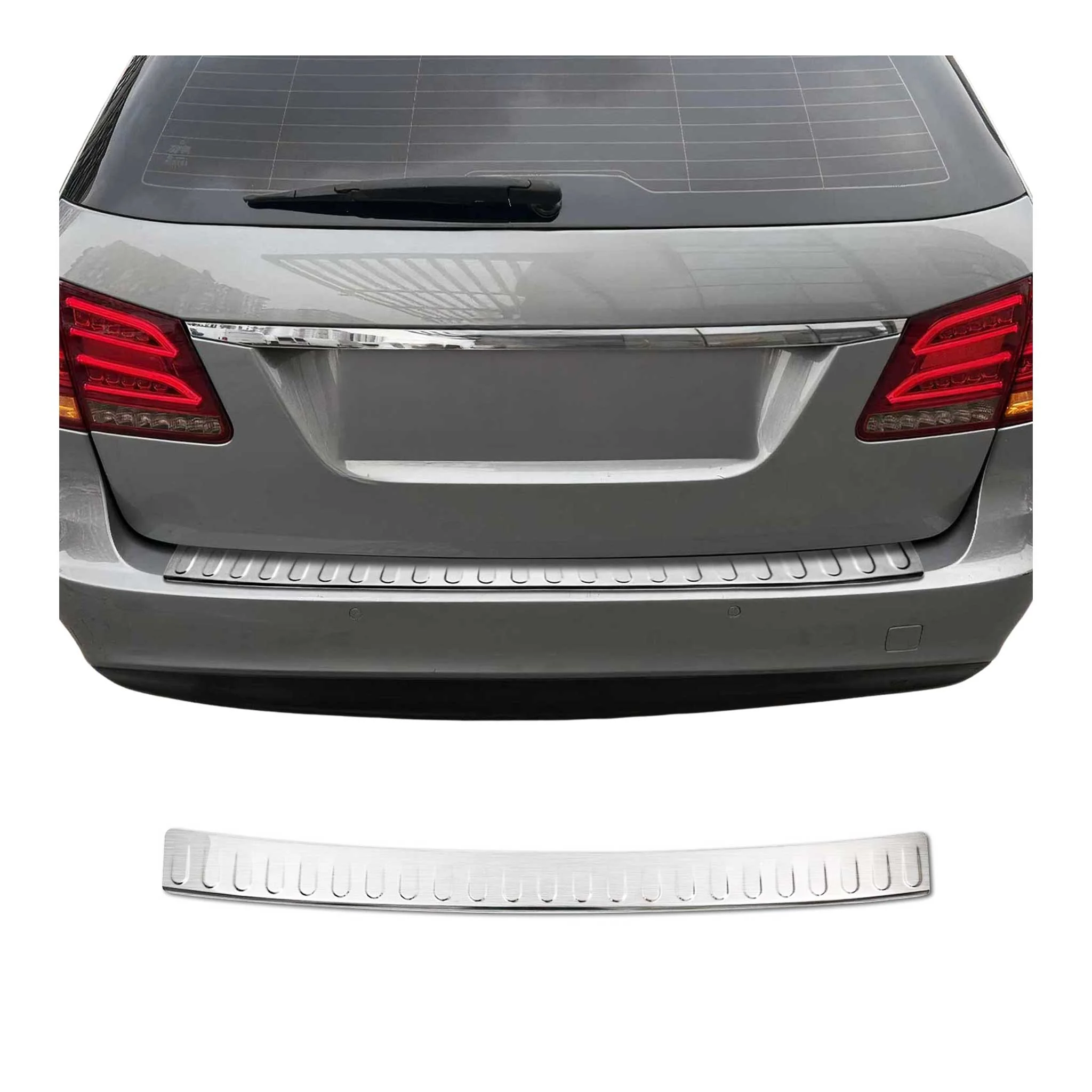 2011-2013 Mercedes E Class S212 Wagon Rear Bumper Guard Stainless Steel Brushed