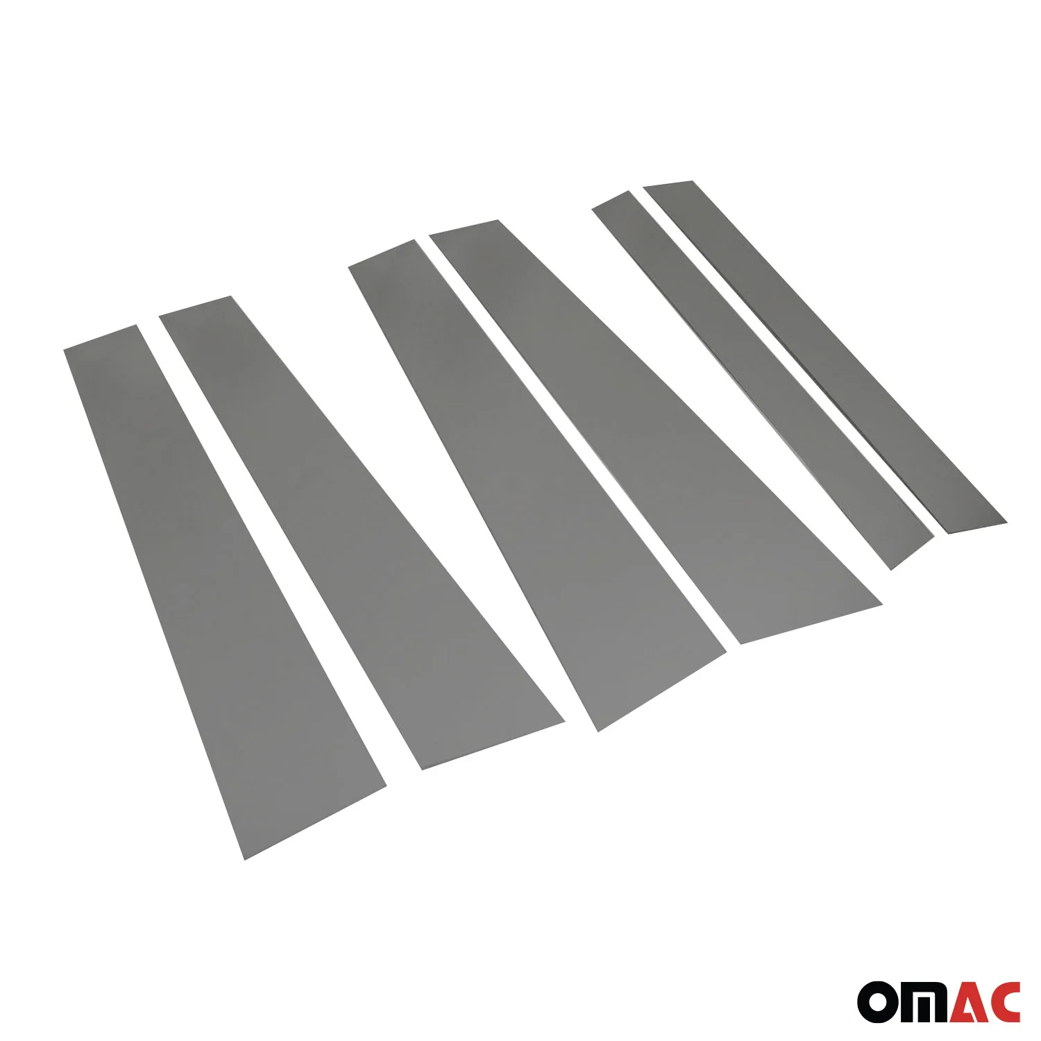 2009-2015 Mercedes GLK Class X204 Window B Pillar Posts Trim Stainless Steel Dark 6x - Image 8