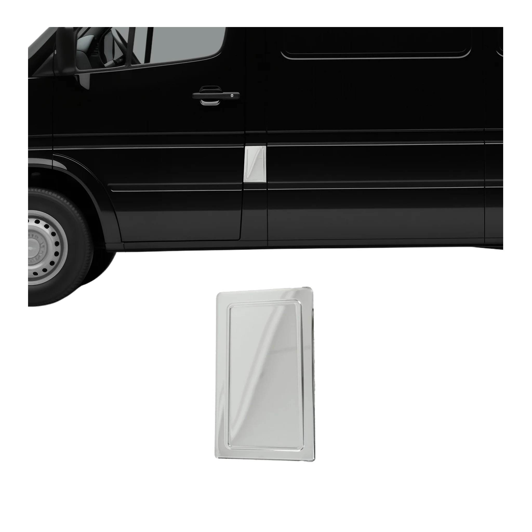 2003-2006 Dodge Sprinter Fuel Caps Cover Gas Cap Cover Stainless Steel Silver 1Pc