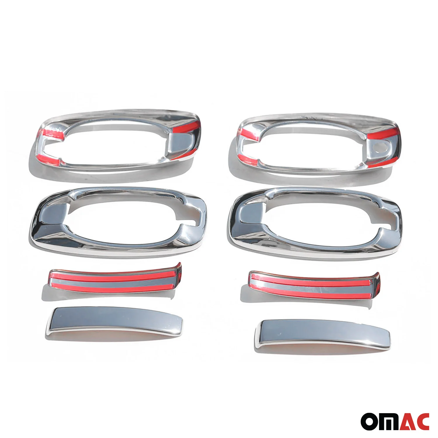 2015-2022 RAM ProMaster City Mirror Cover Caps & Door Sill Covers Chrome Set - Image 10
