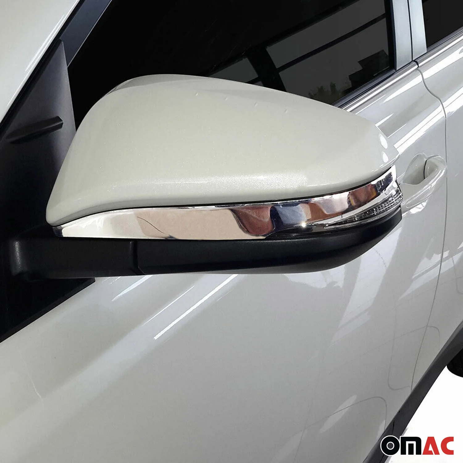 2014-2018 Toyota 4Runner Side Mirror Cover Caps Stainless Steel Silver 2 Pcs - Image 2