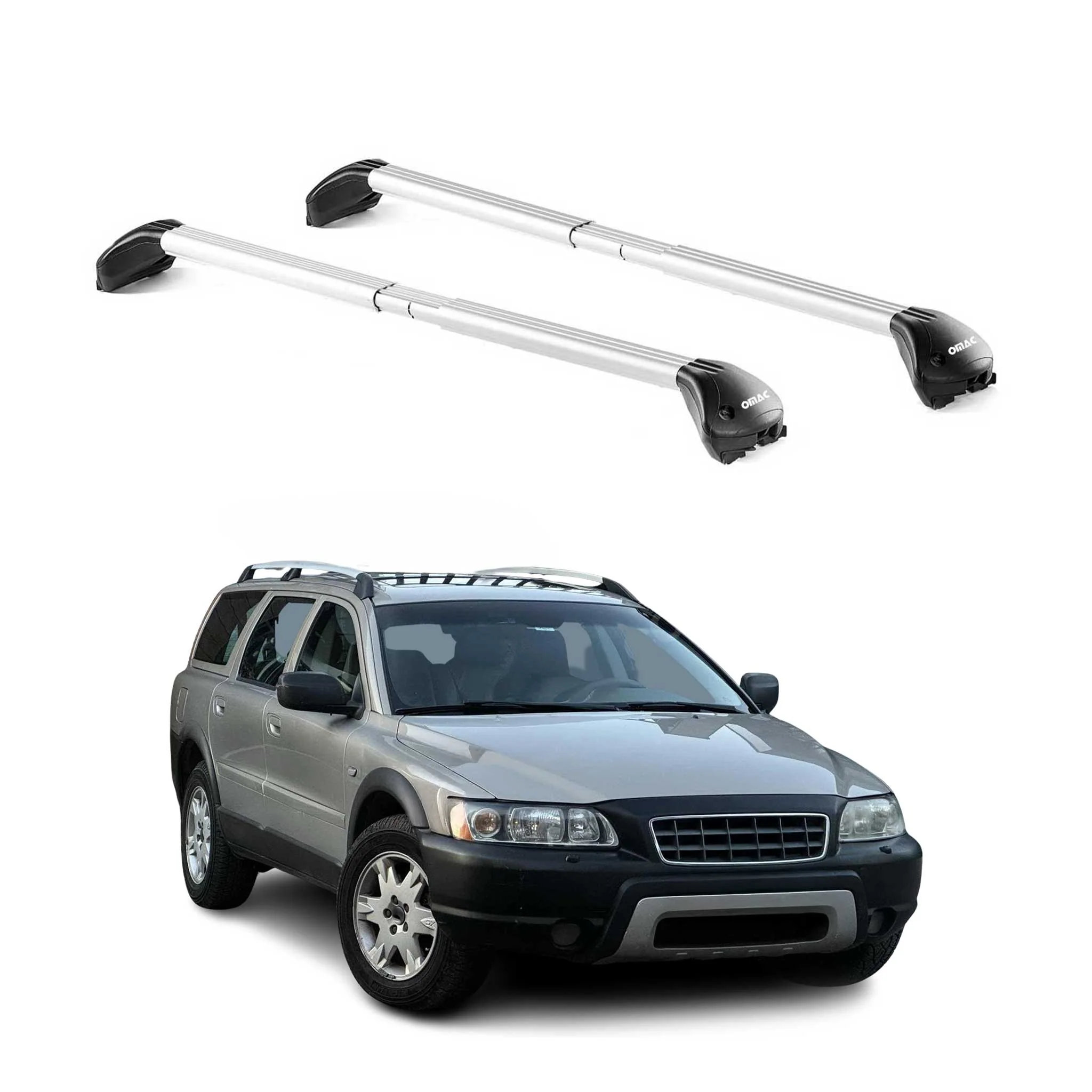 1998-2000 Volvo XC70 Roof Rack Cross Bars Luggage Carrier 2 Pcs