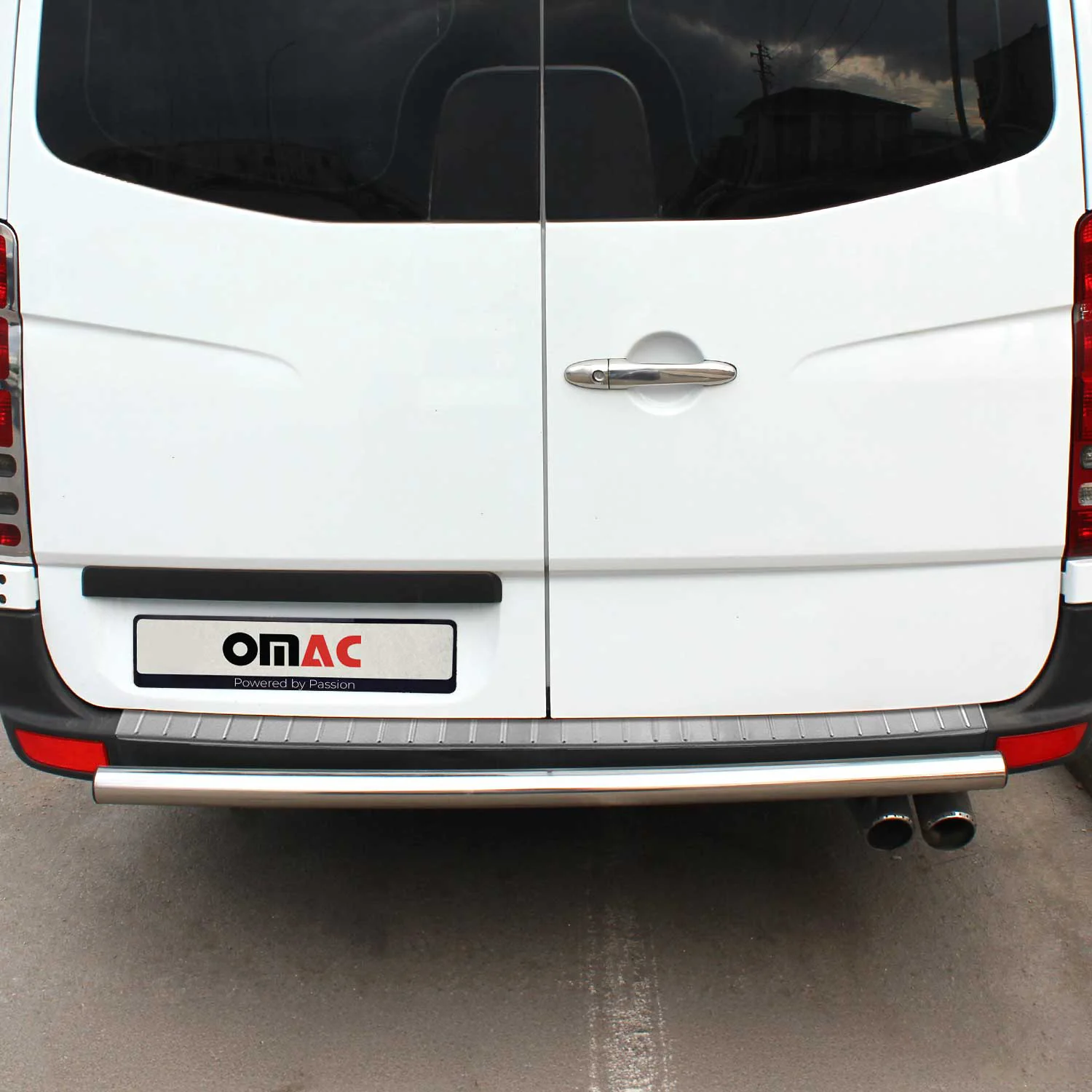 2006-2017 VW Crafter Rear Bumper Guard Stainless Steel Brushed