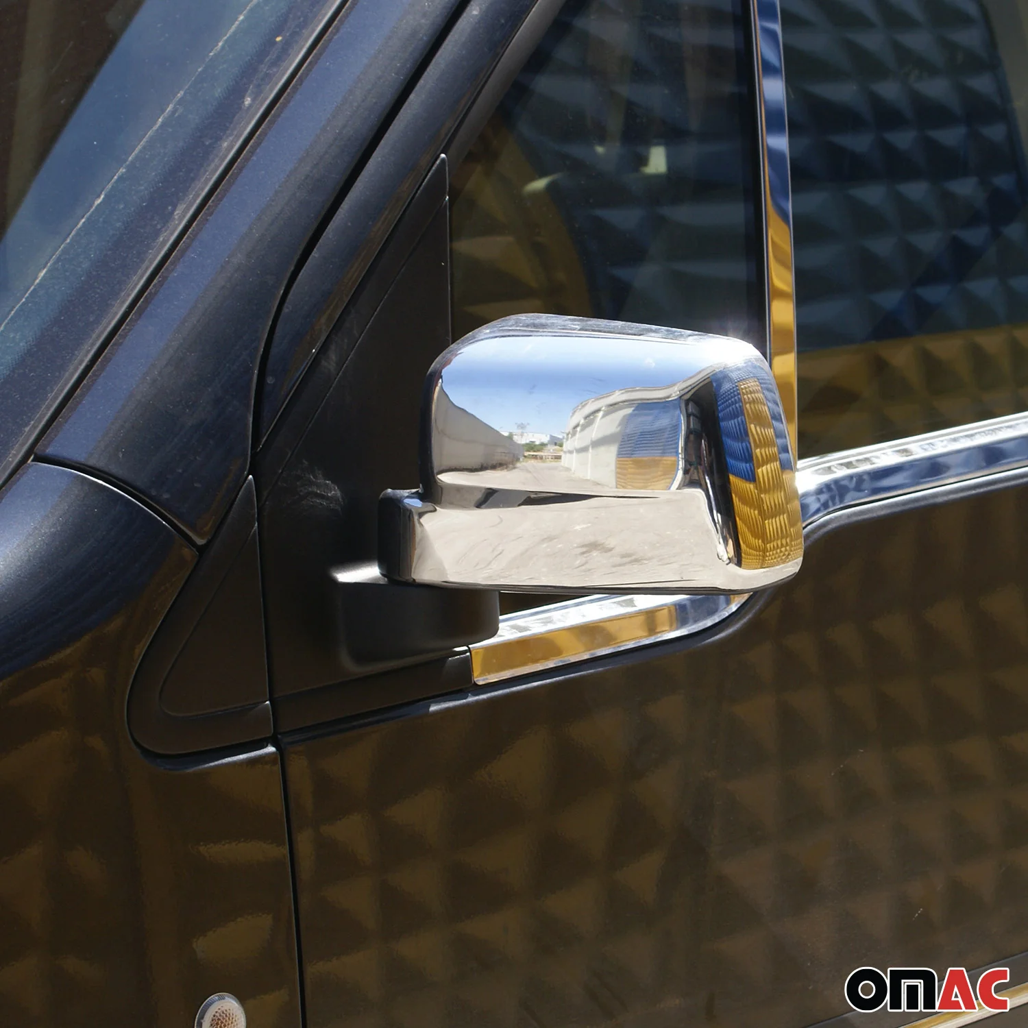 2010-2013 Ford Transit Connect Side Mirror Cover Caps Chrome Silver 2 Pcs - Image 3