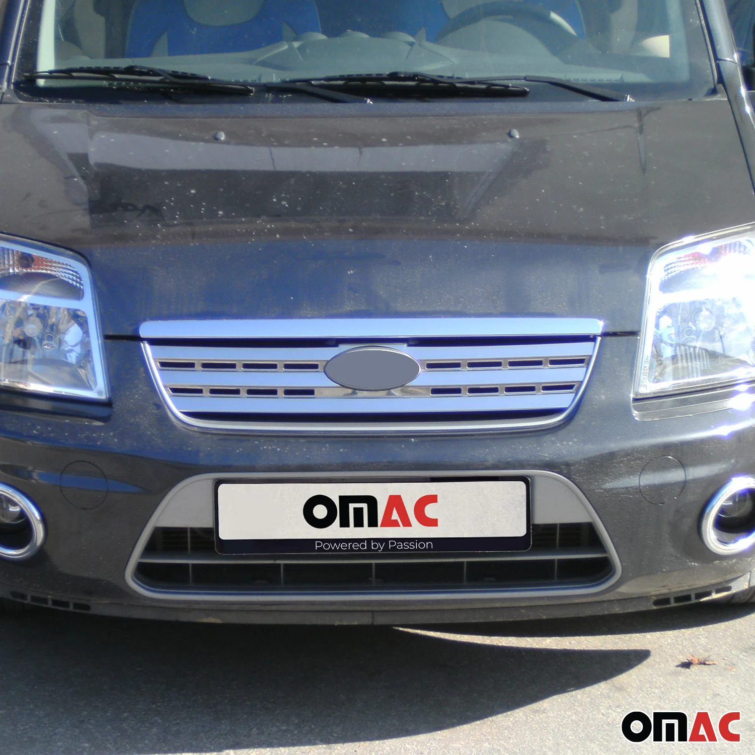 2010-2013 Ford Transit Connect Front Bumper Grill Trim Molding Stainless Steel 2Pcs - Image 2