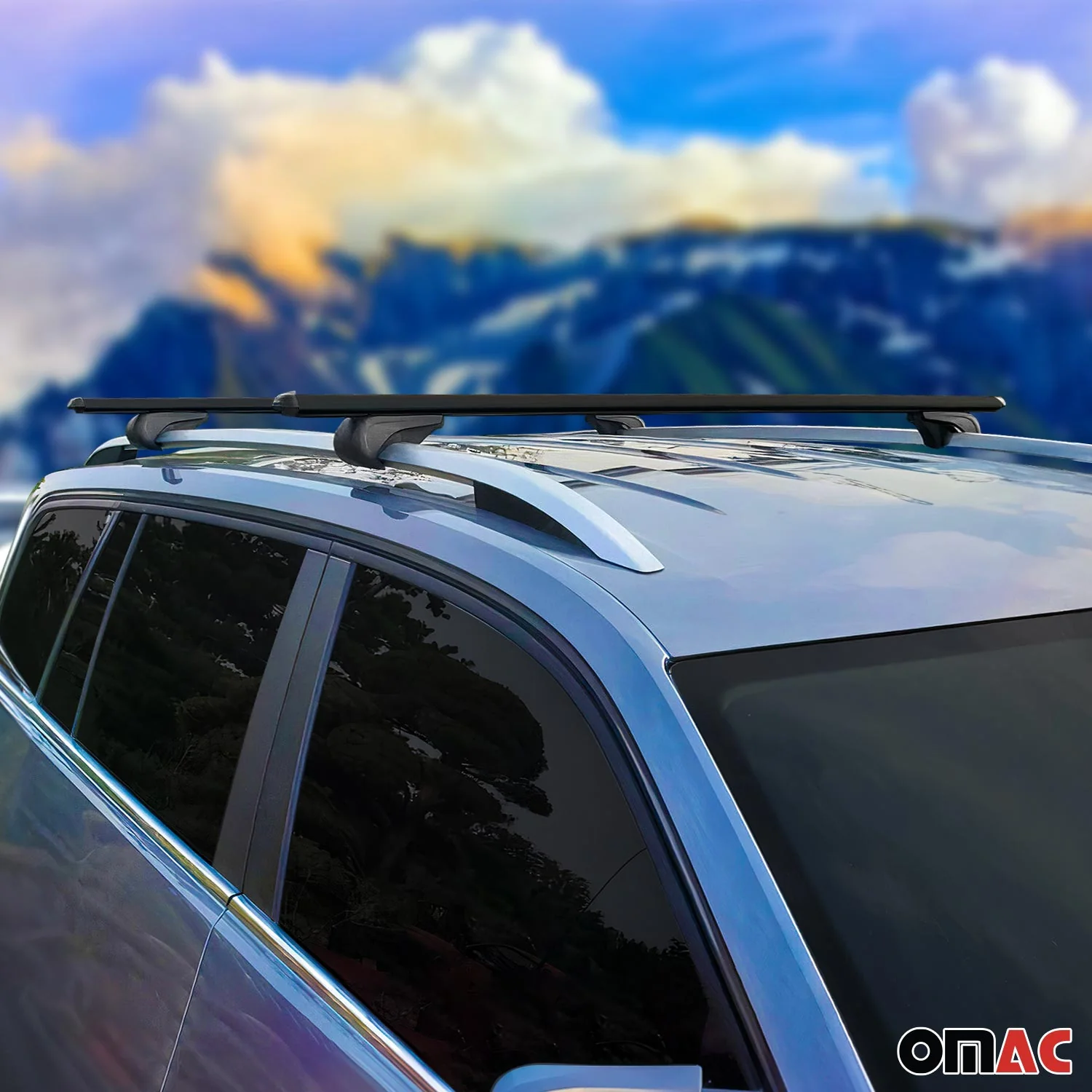 2007-2014 Ford Edge Roof Rack Cross Bars Black - Image 3