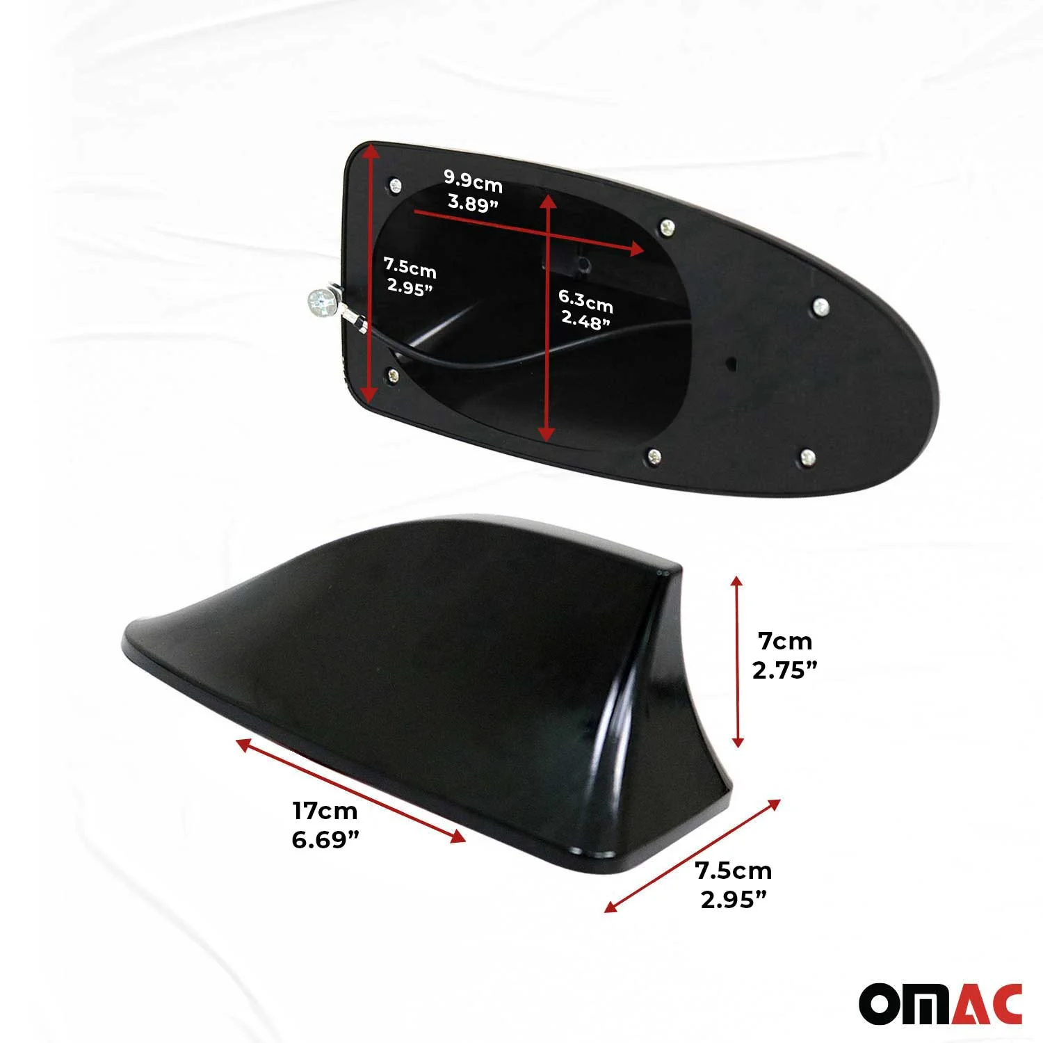 Ford Fusion Car Shark Fin Antenna Roof Radio AM/FM Signal Black - Image 3