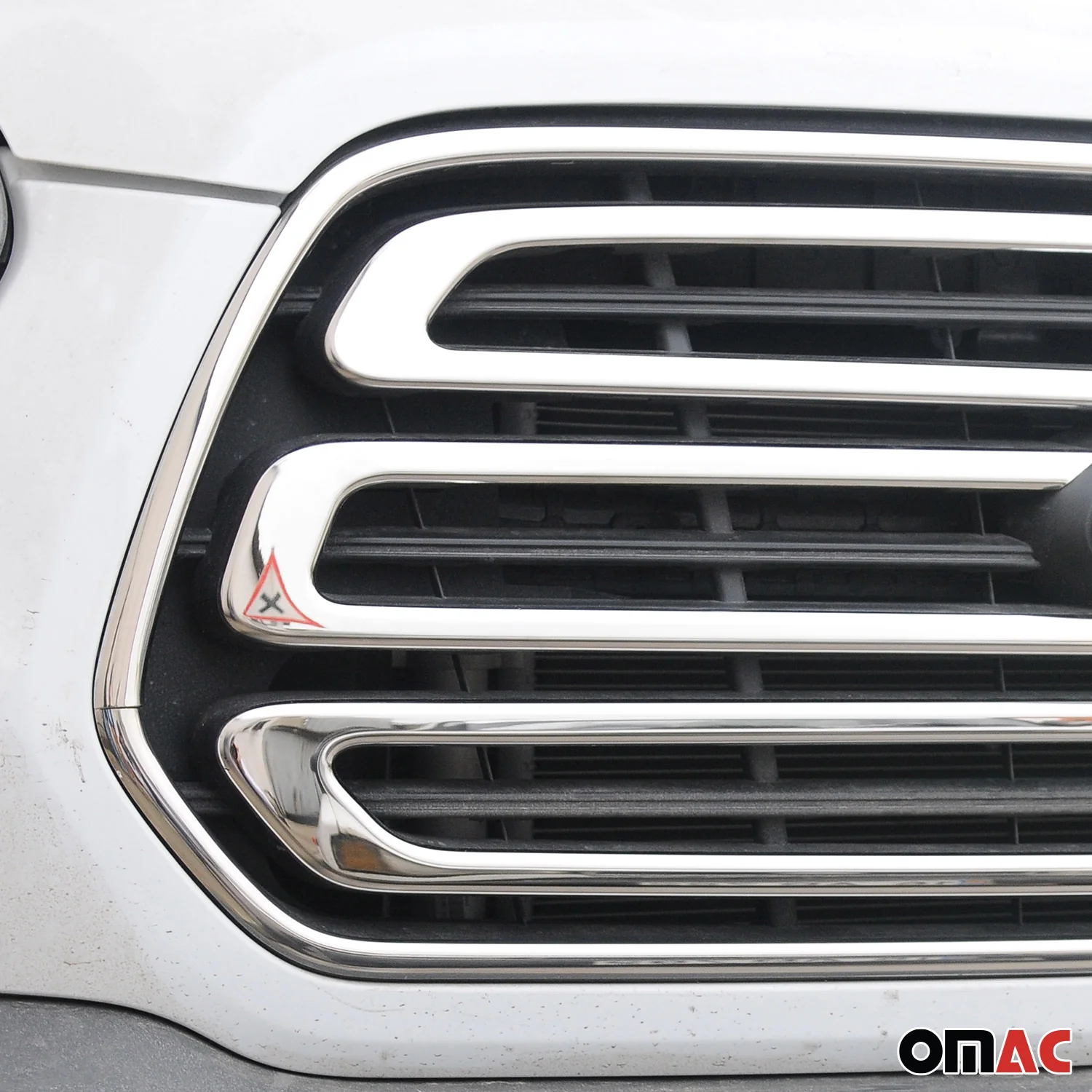 Ford Transit 150 250 350 2015-2019 Pre Facelift Front Bumper Grill Trim Molding Stainless Steel Silver 5Pcs - Image 3