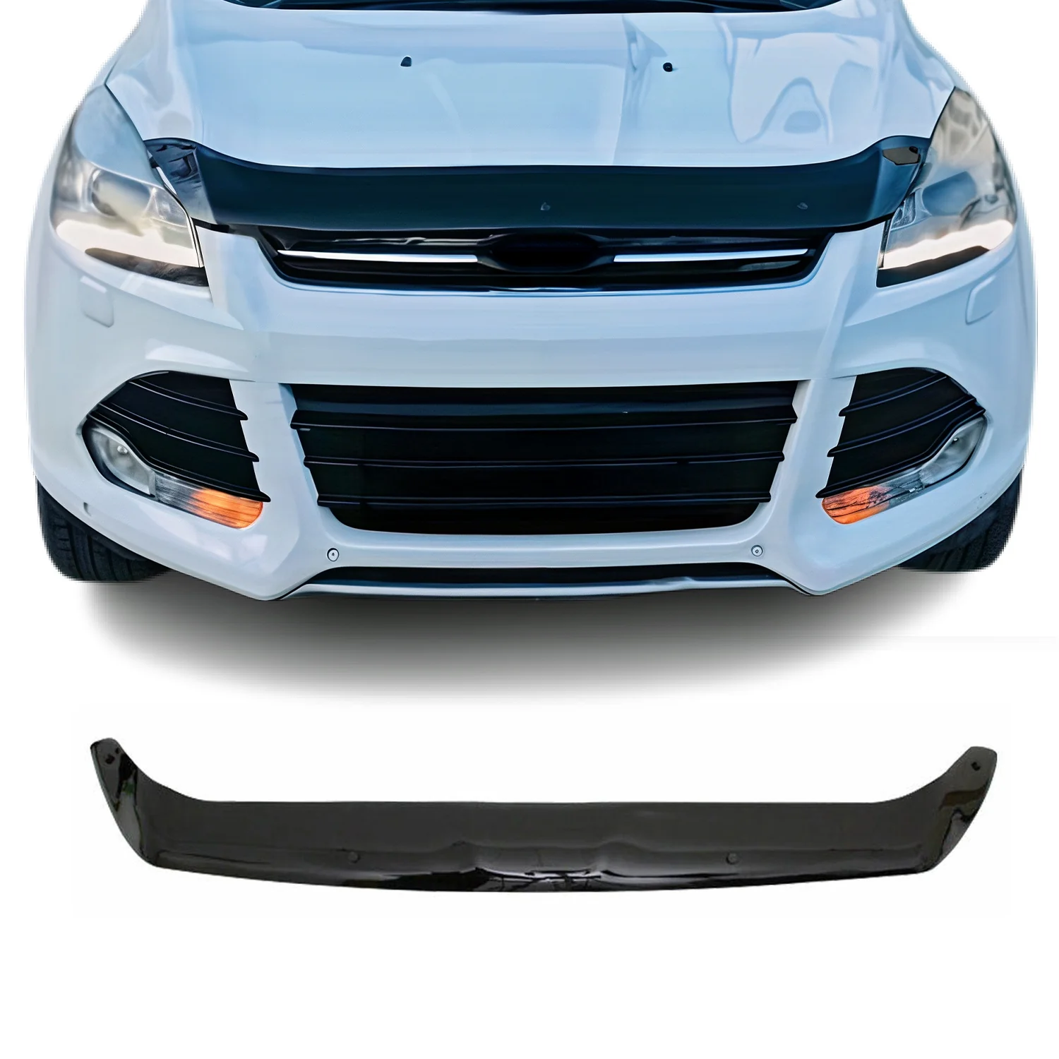 2013-2016 Ford Escape Front Bug Shield Hood Deflector 1 Pc Smoke