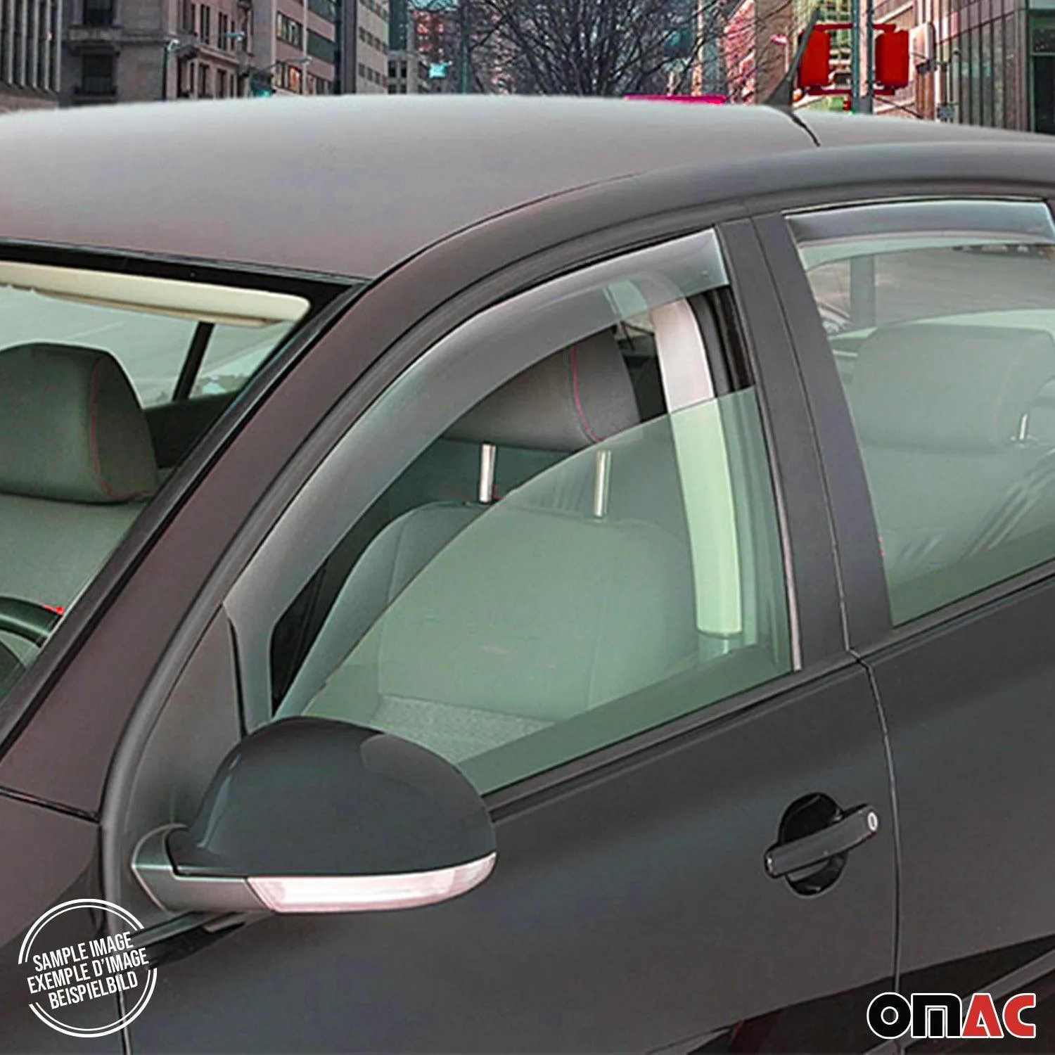 2015-2023 Jeep Renegade Set Bug Shield Hood Deflector & Window Visor Smoke - Image 9