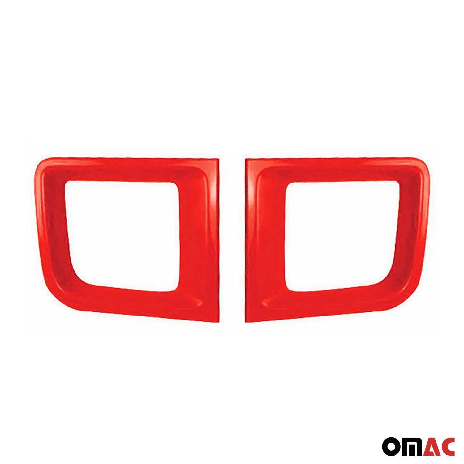 2015-2018 Jeep Renegade Front Bumper Grill Trim Molding ABS Red 2Pcs - Image 3