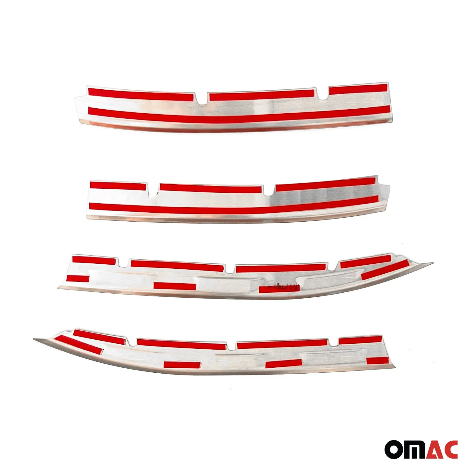 2022-2024 VW Tiguan Front Bumper Grill Trim Molding Stainless Steel Silver 4 Pcs - Image 5