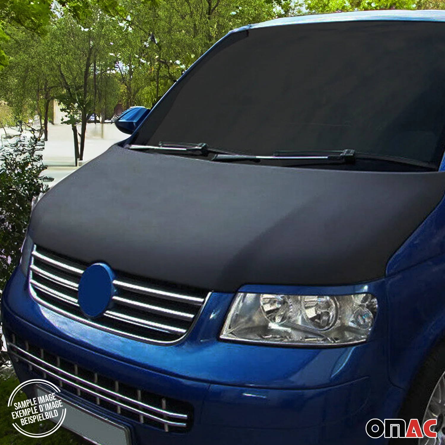 2010-2013 Ford Transit Connect Car Bonnet Mask Hood Bra Black Full Coverage - Image 7