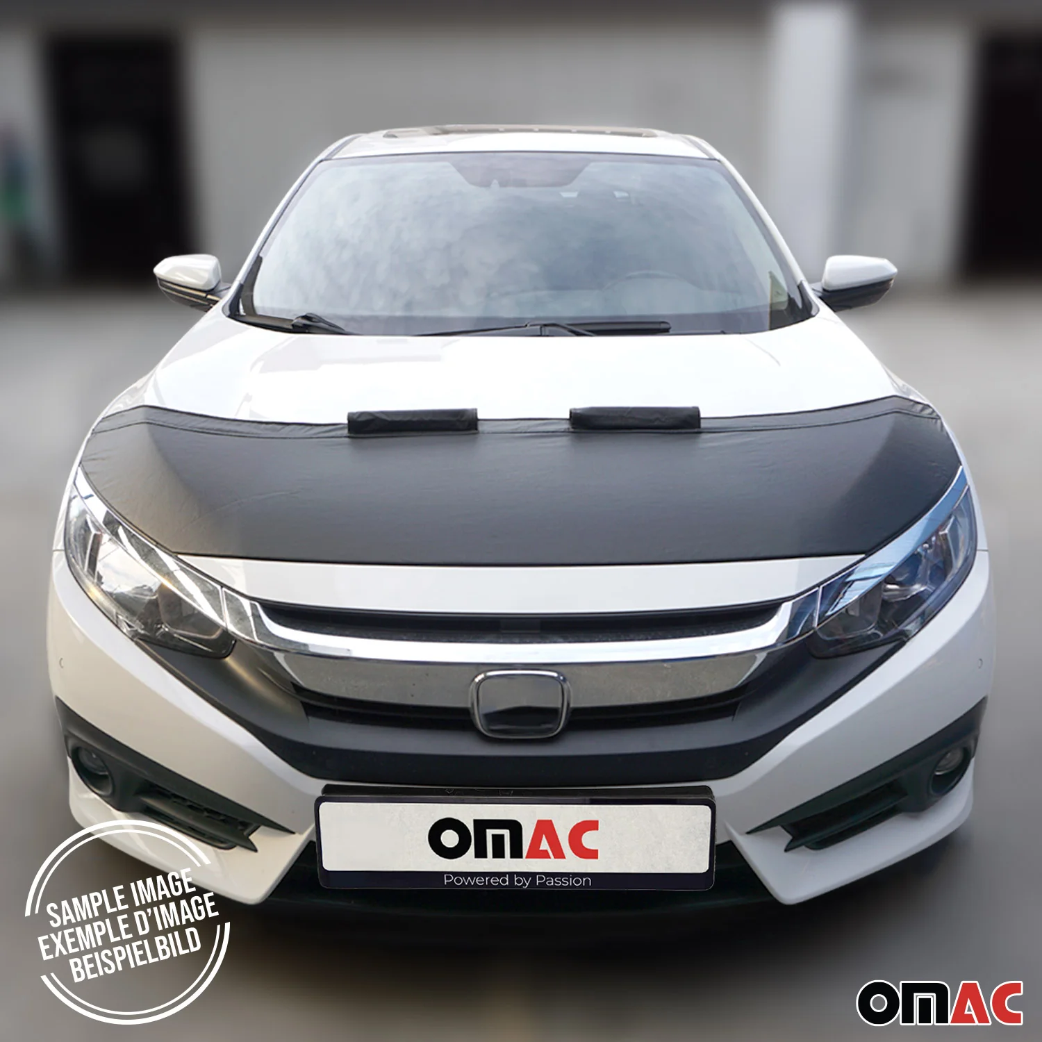2011-2018 Hyundai Accent Blue Car Bonnet Mask Hood Bra Black 1 Pc - Image 2