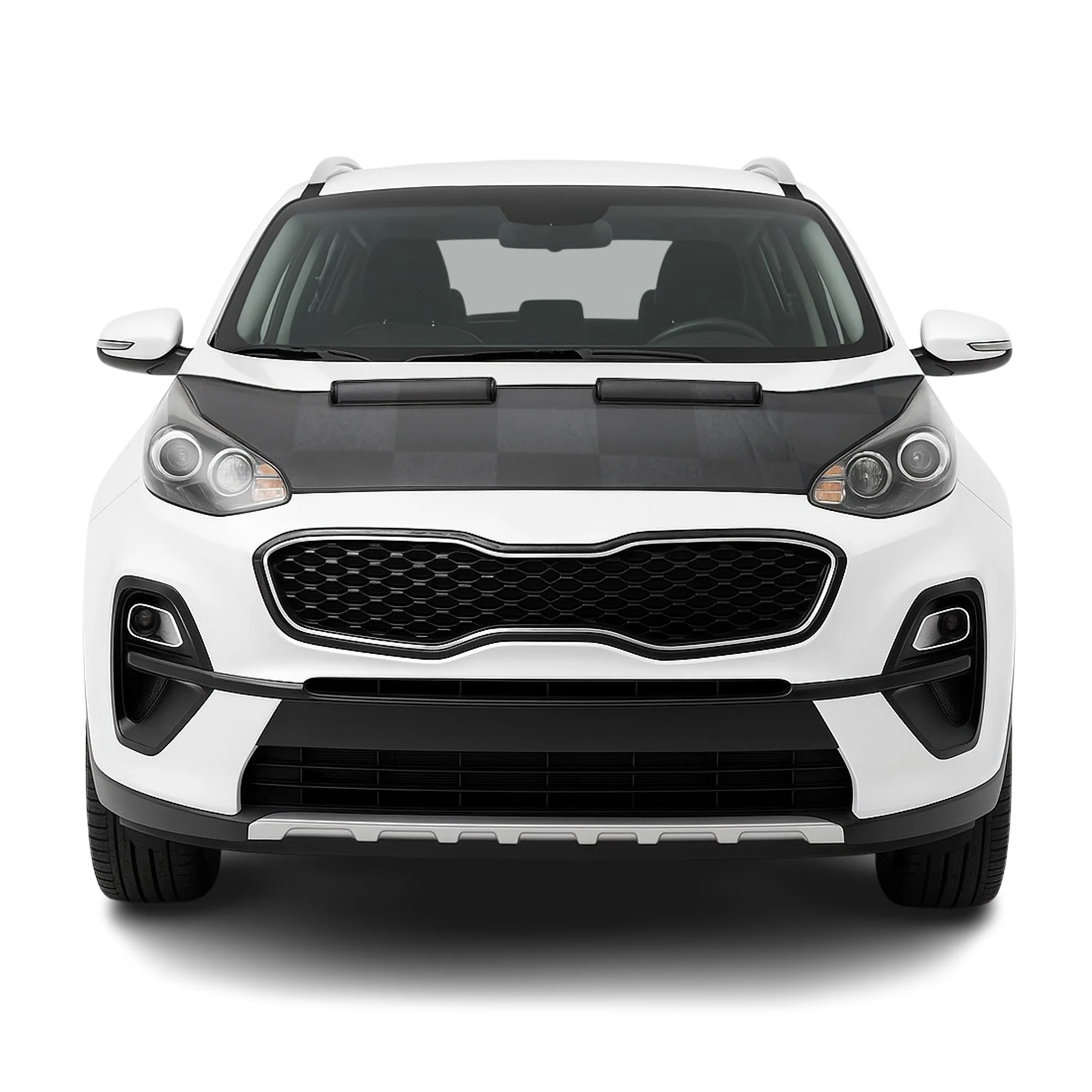 2017-2022 Kia Sportage Car Bonnet Mask Hood Bra Black Chequered 1 Pc