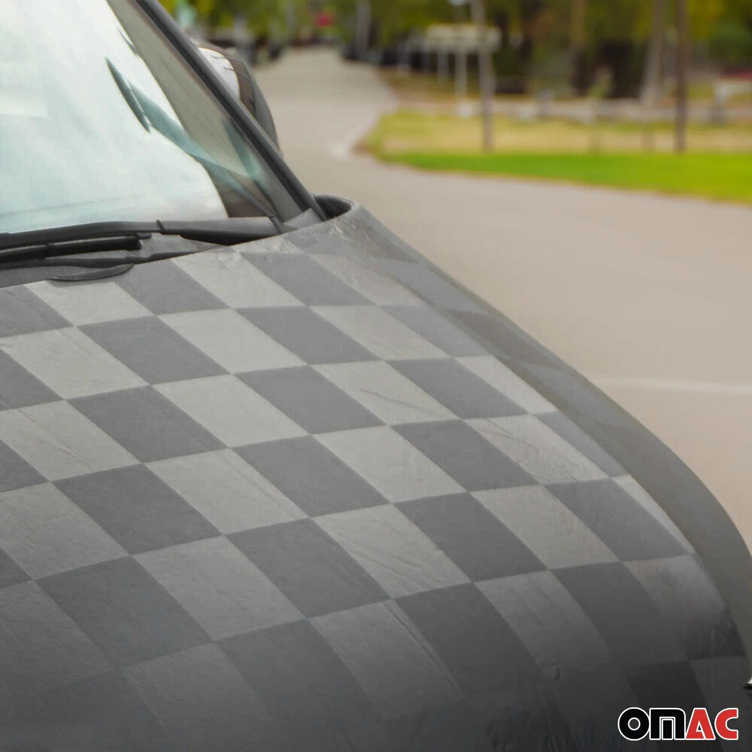 2014-2018 Mercedes Sprinter W906 Car Bonnet Mask Hood Bra Full Chequered - Image 4