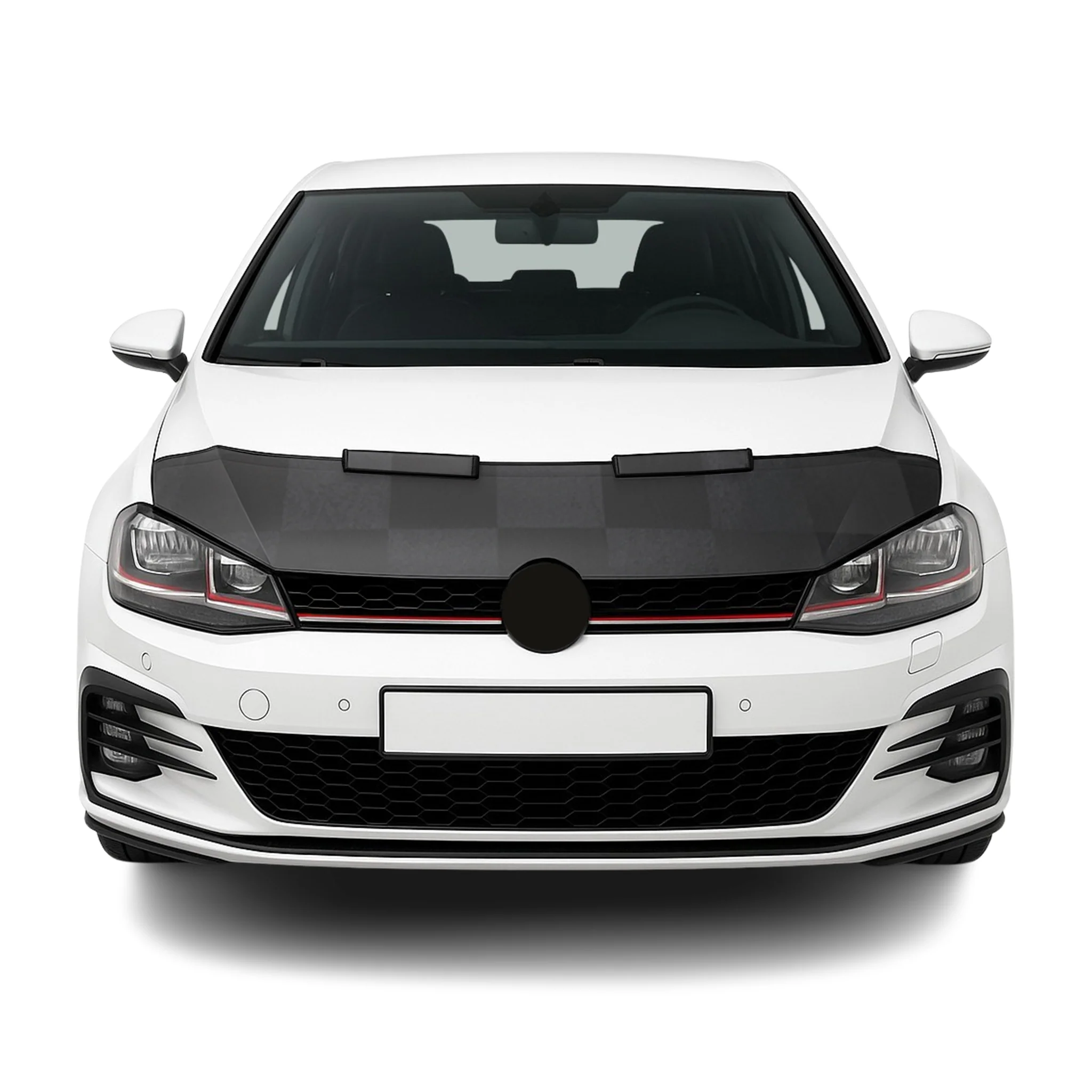 2015-2021 VW Golf Mk7 Car Bonnet Mask Hood Bra Black Chequered 1 Pc