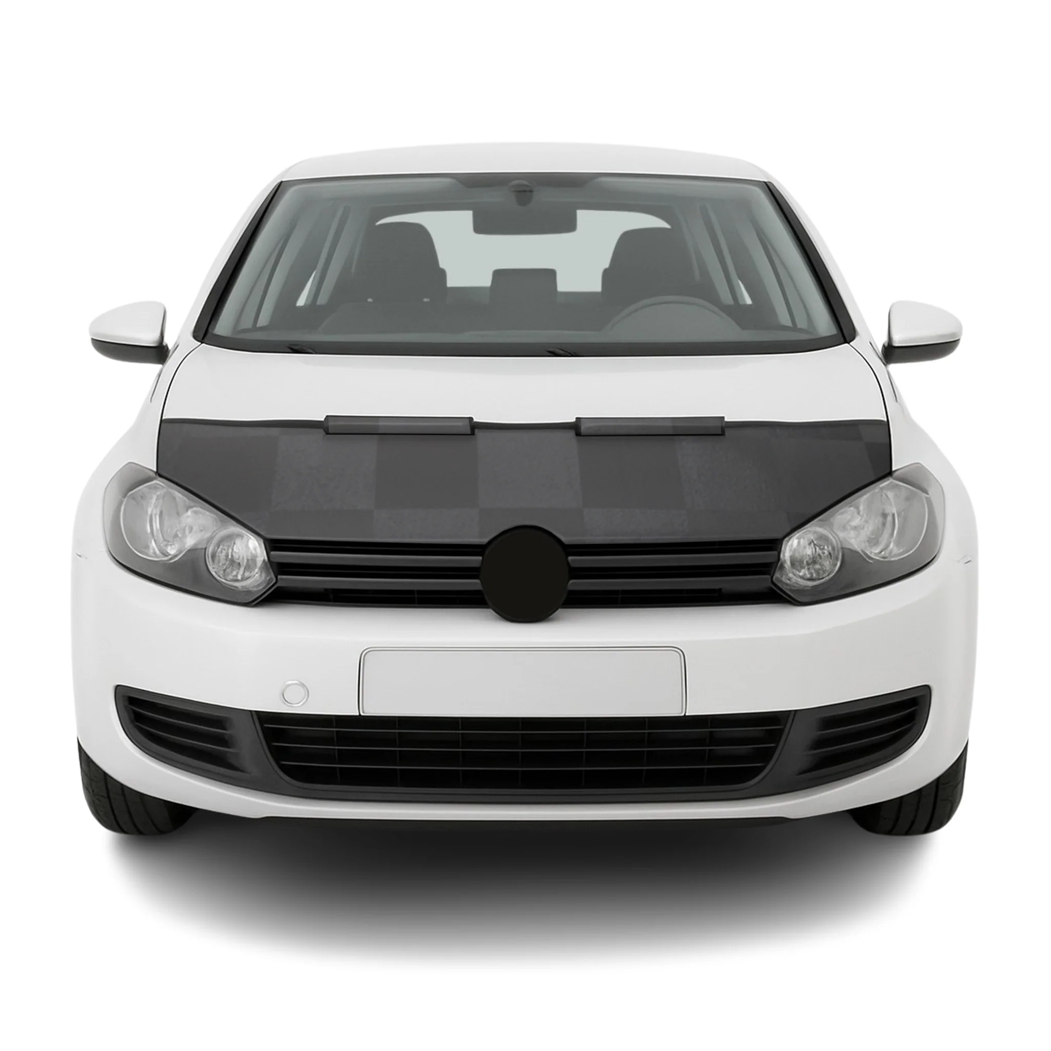 2010-2014 VW Golf Mk6 Car Bonnet Mask Hood Bra Black Chequered 1 Pc