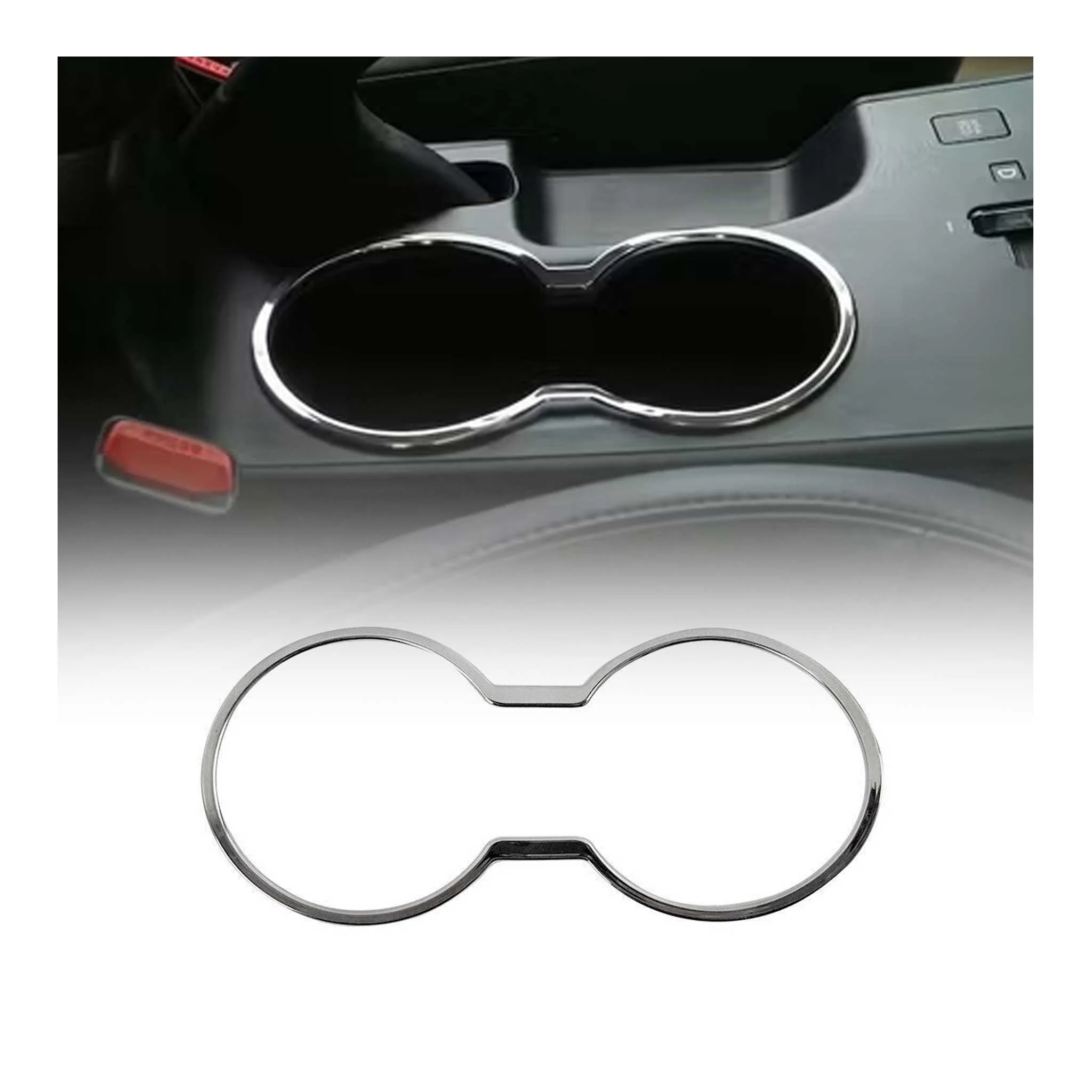 2012-2017 Hyundai Veloster Front Cup Holder Frame Molding Trim Stainless Steel 1Pc
