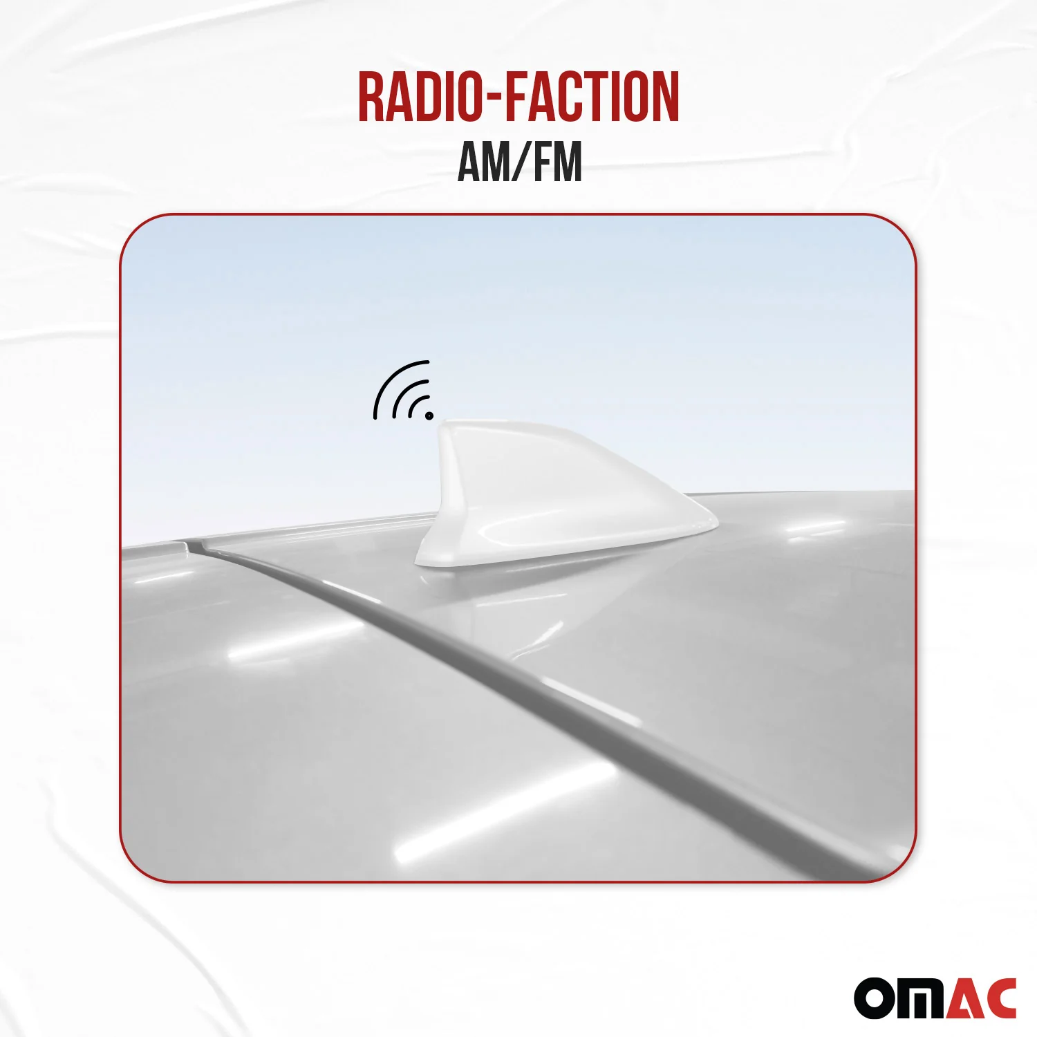 Genesis Car Shark Fin Antenna Roof Radio AM/FM Signal White - Image 7