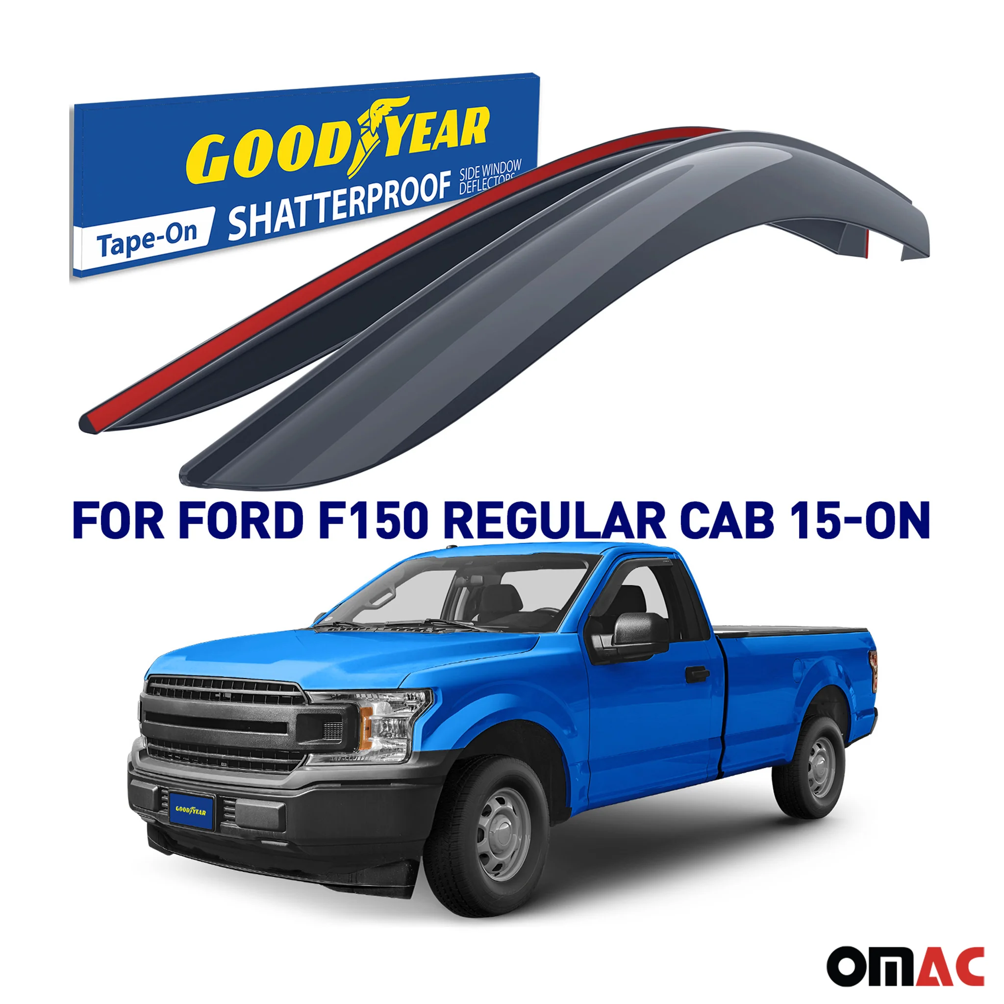Goodyear Wind Deflector for Ford F250 F350 F450 Super Duty 2017-2025 SuperCab - Image 2