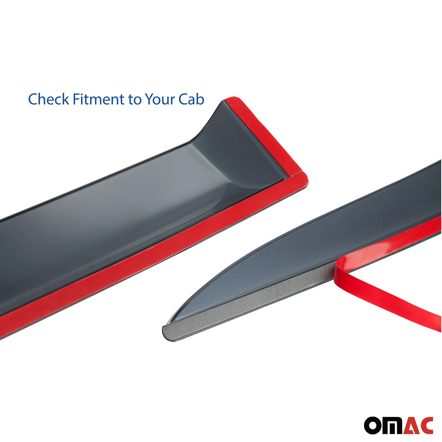 Goodyear Wind Deflectors for GMC Sierra 2007 Crew Cab Tape-On Premium Smoke 2x - Image 4