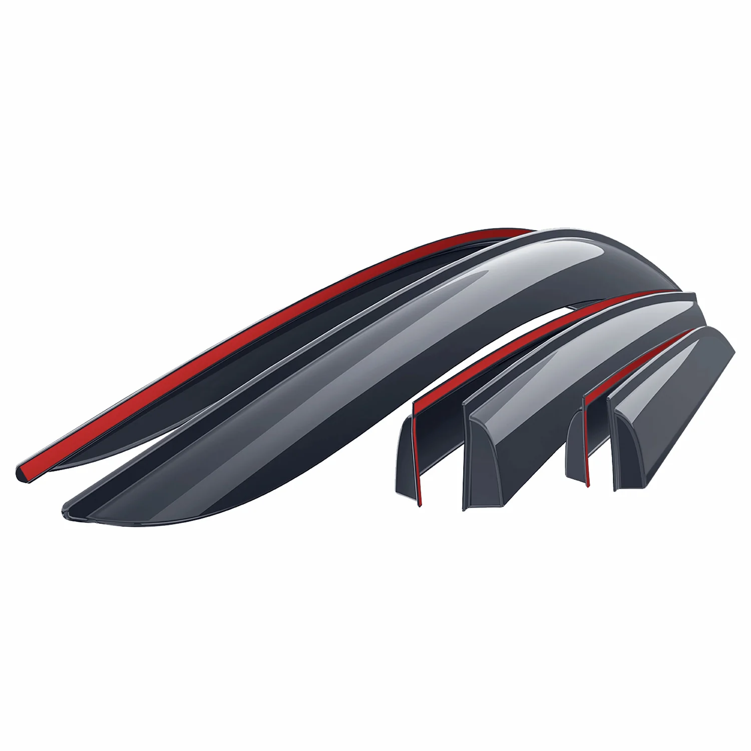 Goodyear Wind Deflectors for Subaru Forester 2019-2024 Shatterproof Smoke 6 Pcs