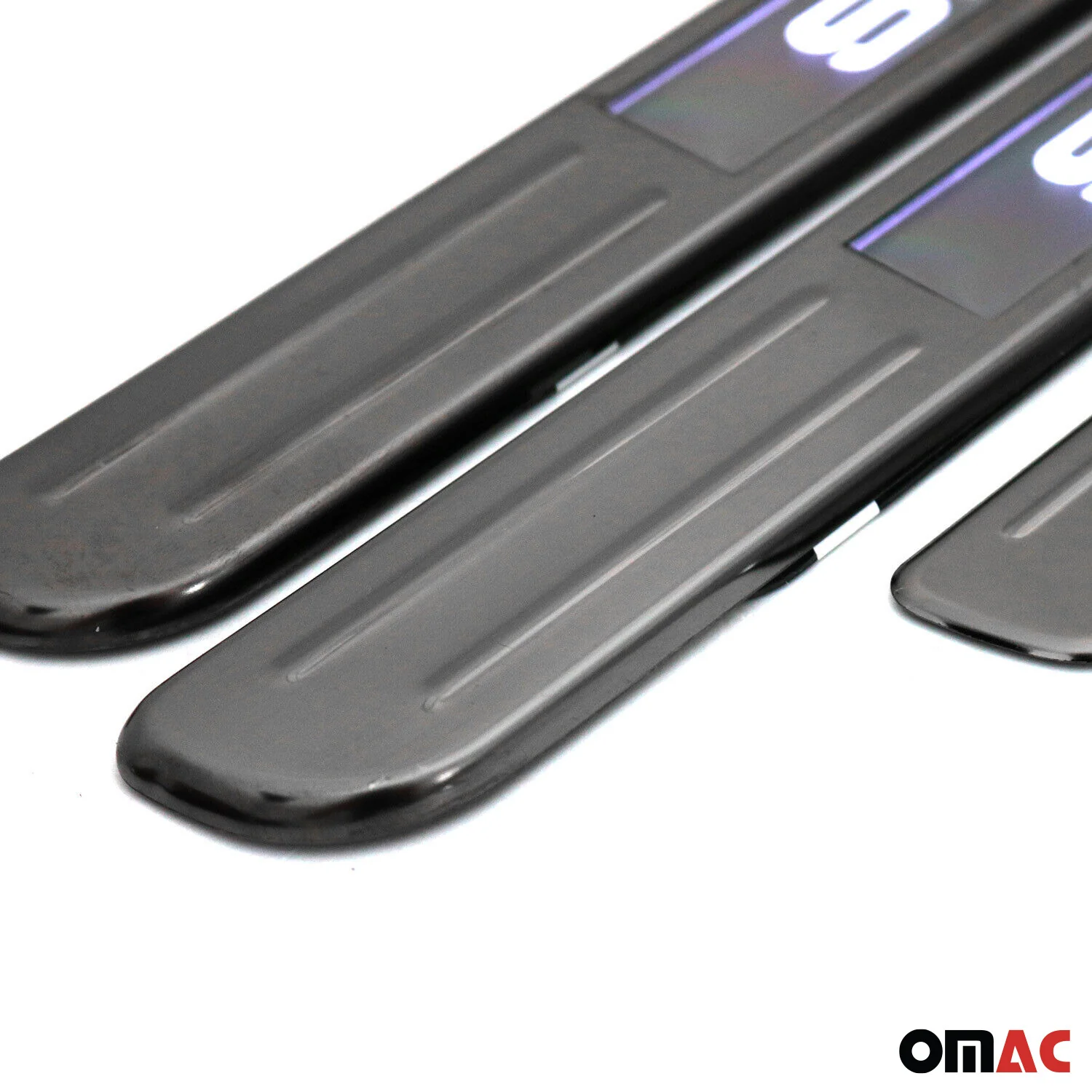 Saturn Door Sill Scuff Plate Illuminated Sport Stainless Steel Dark 4 Pcs - Image 8