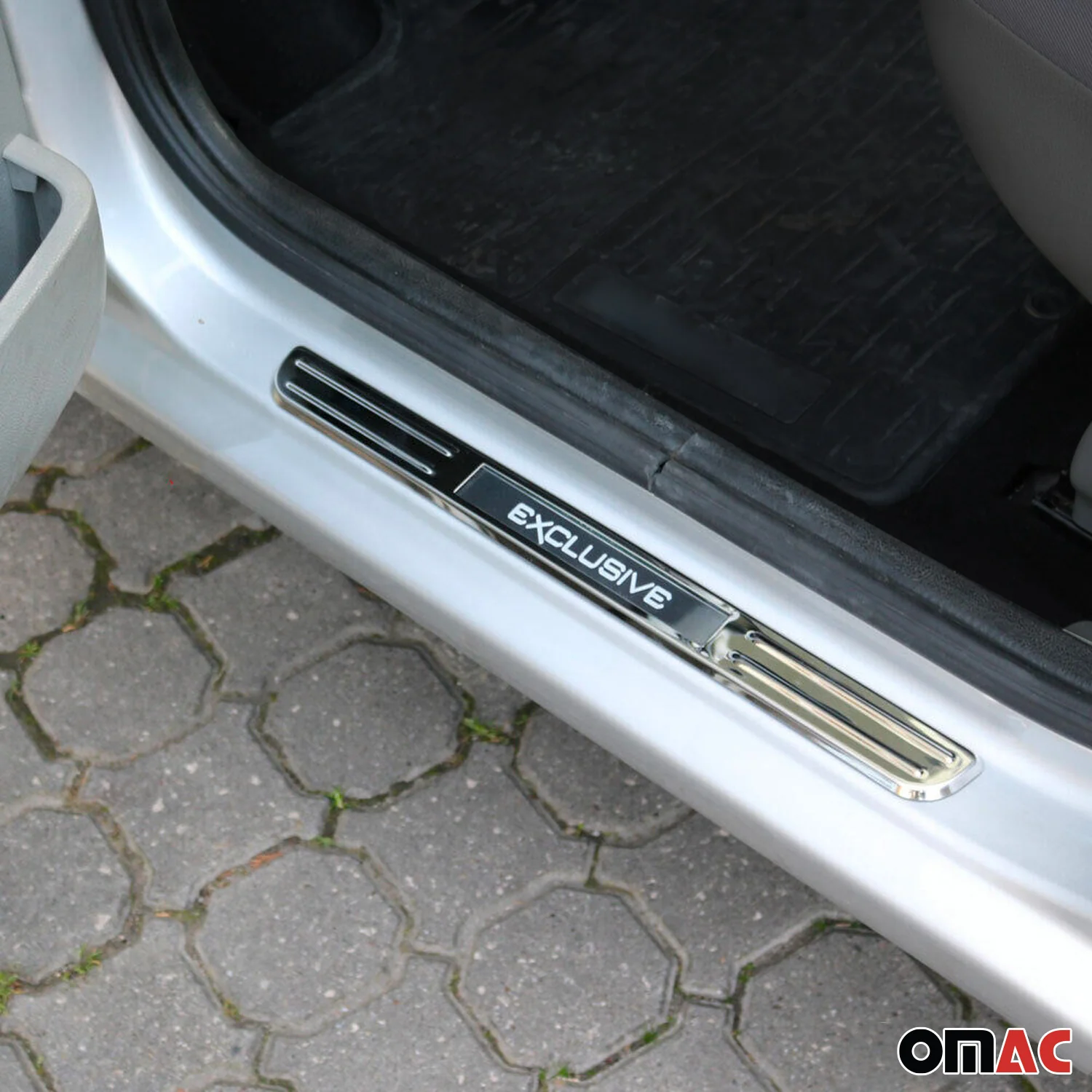 BMW 5 Series Door Sill Scuff Plate Illuminated Exclusive Stainless Steel Silver 4Pcs - Image 2