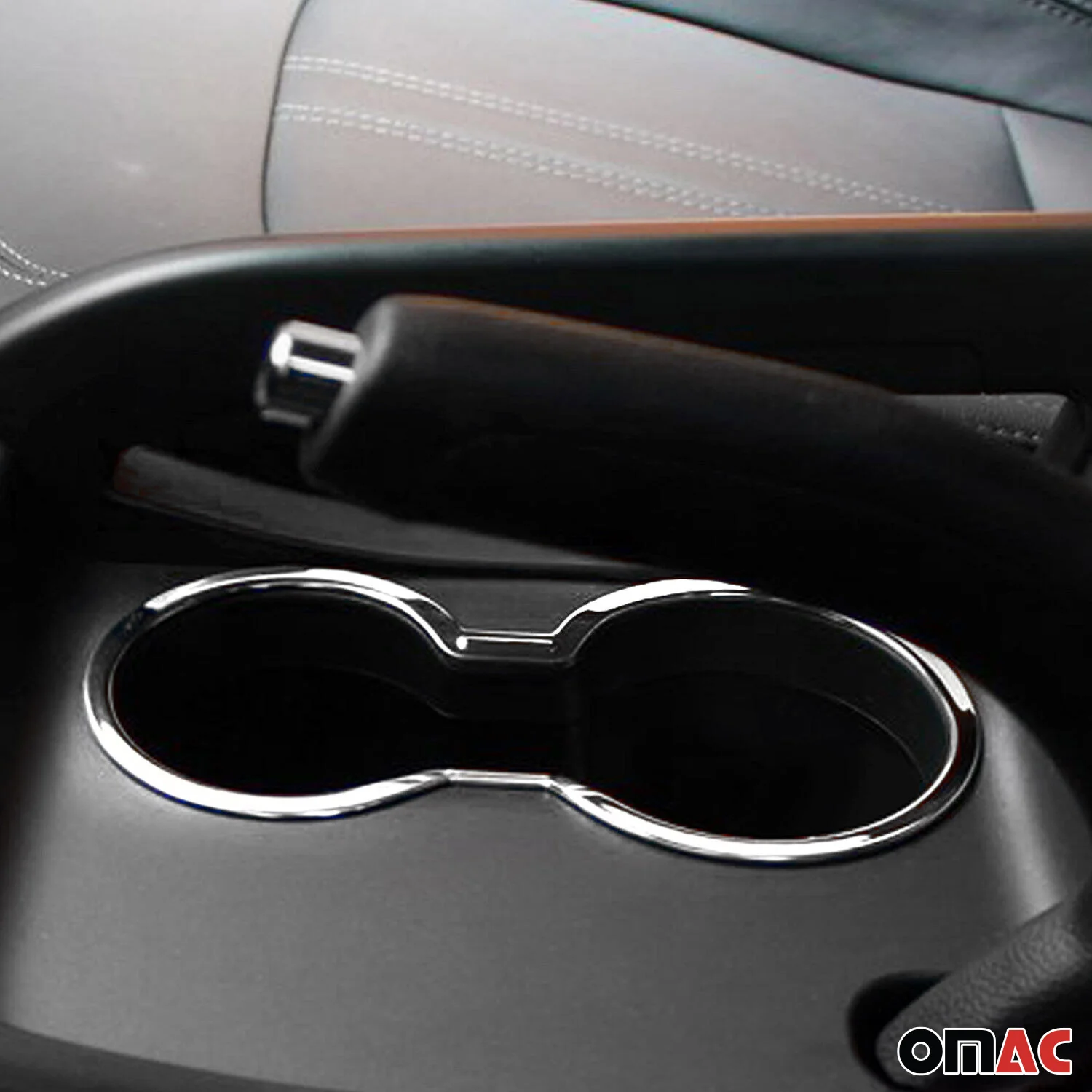 2011-2016 Kia Sportage Cup Holder Frame Inner Molding Trim Silver Stainless Steel 1Pc - Image 3