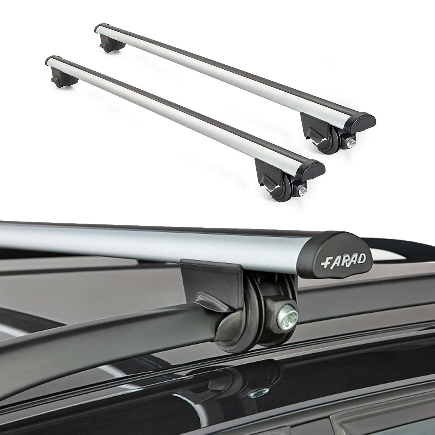 2012-2024 Mazda 6 Wagon Roof Rack Cross Bars Silver - Image 2