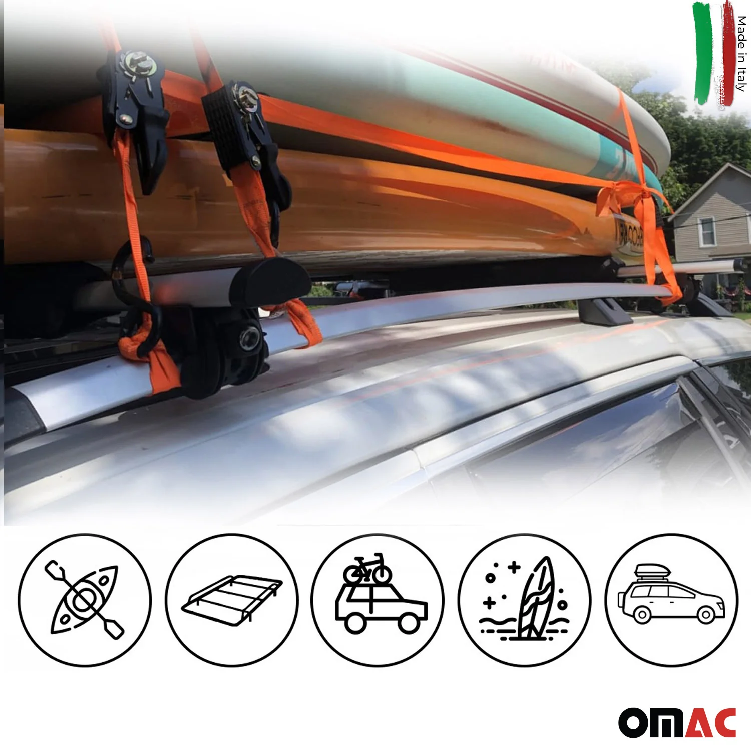 1998-2007 Mitsubishi Pajero Pinin Roof Rack Cross Bars Silver - Image 7