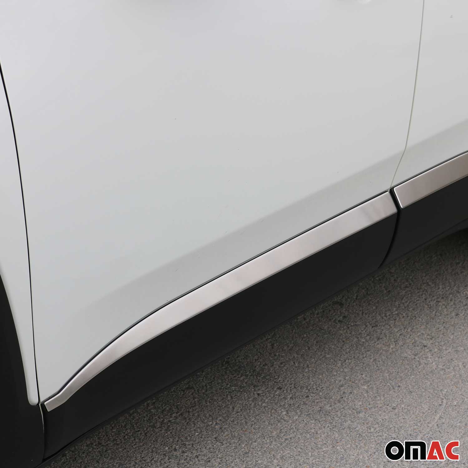 2015-2024 Jeep Renegade Side Door Molding Trim Brushed Steel Silver 4x - Image 3