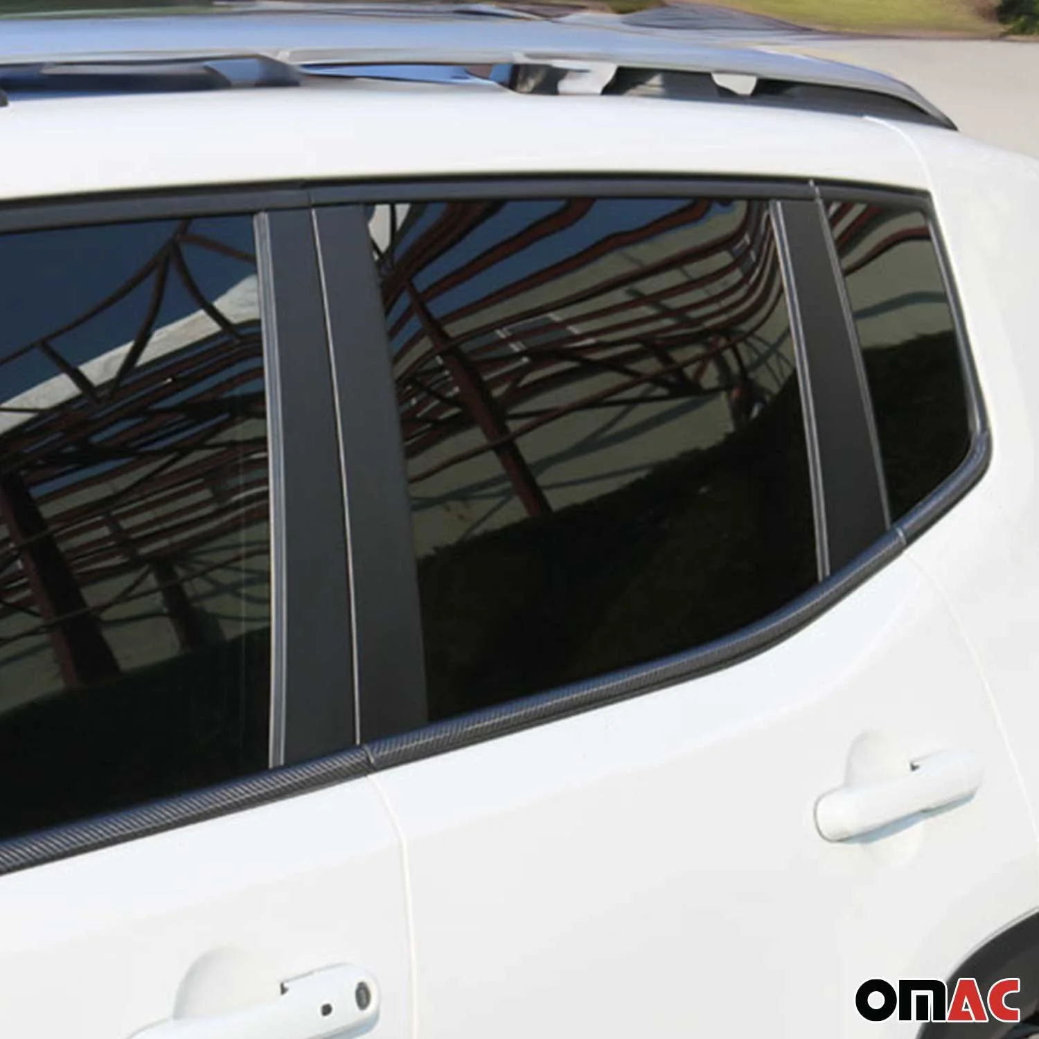 2015-2024 Jeep Renegade Window Molding Trim Streamer Carbon Fiber Black 6Pcs - Image 3