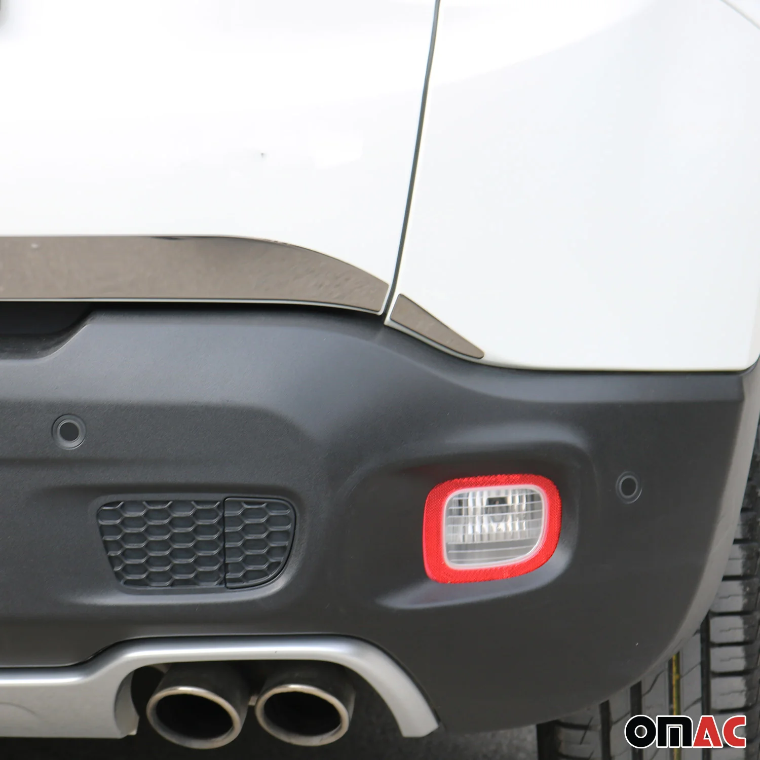 2015-2018 Jeep Renegade Rear Trunk Molding Trim Stainless Steel Dark 3 Pcs - Image 6