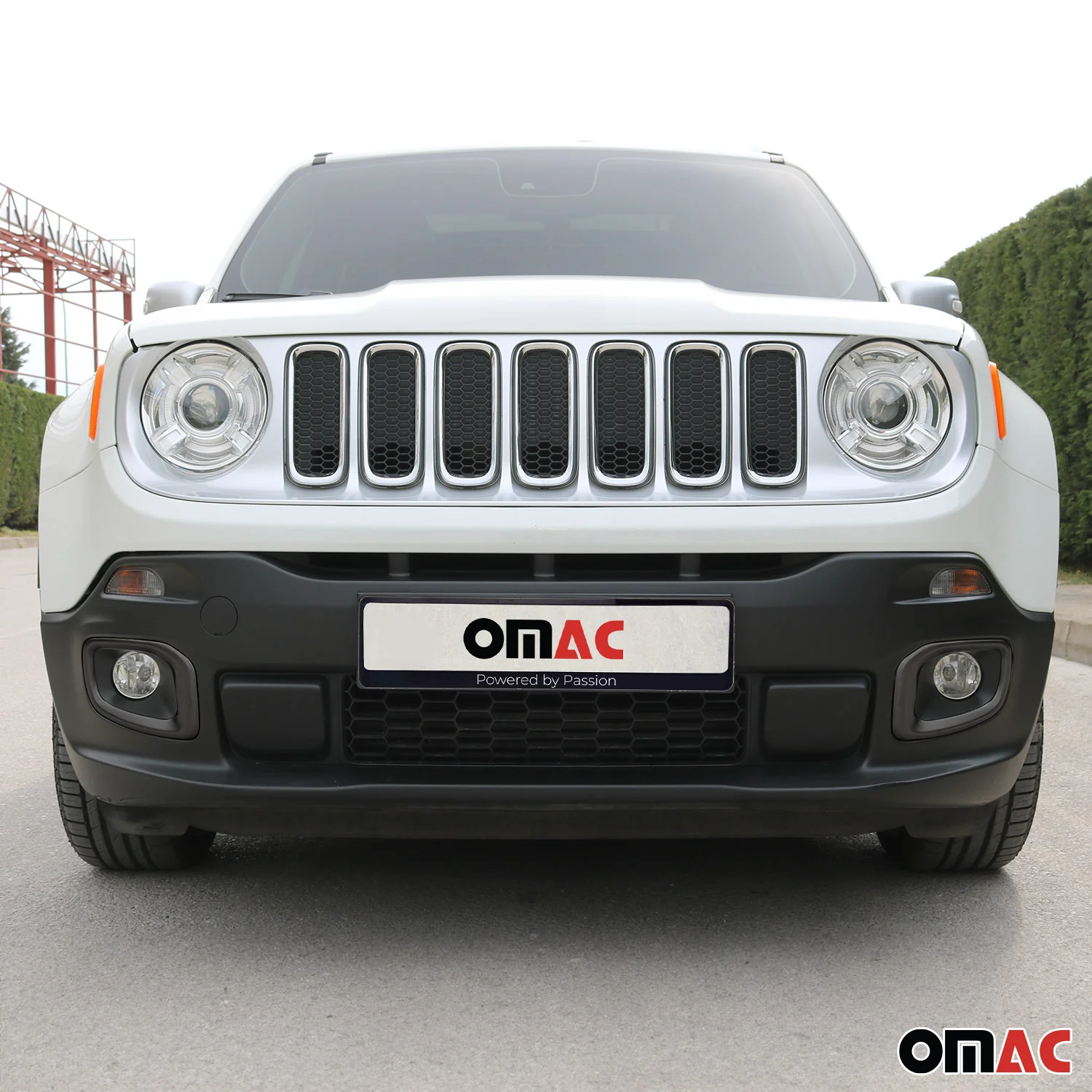 2015-2018 Jeep Renegade Fog Light Lamp Bezel Cover Brushed Steel Dark 2Pcs - Image 2