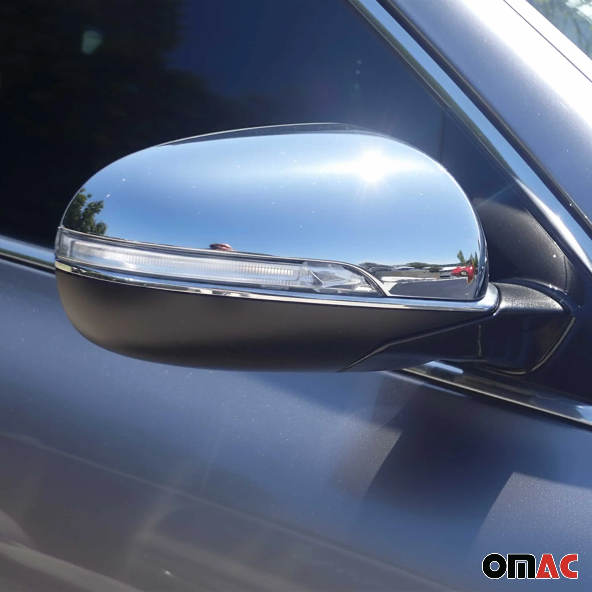 2016-2020 Kia Sorento Side Mirror Cover Caps Stainless Steel Silver 2 Pcs - Image 5