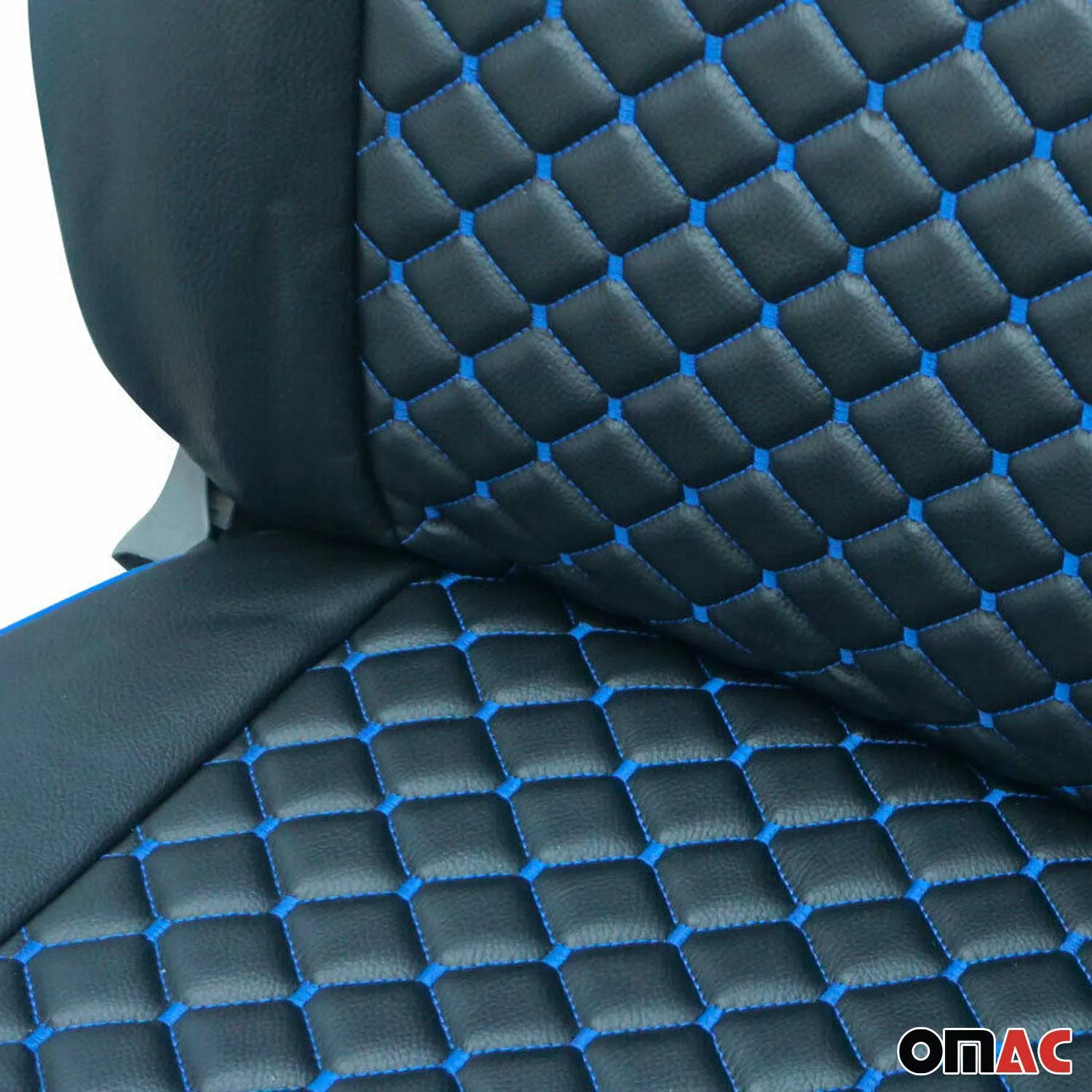 2015-2026 Ford Transit Leather Custom fit Car Seat Cover Black Blue - Image 7